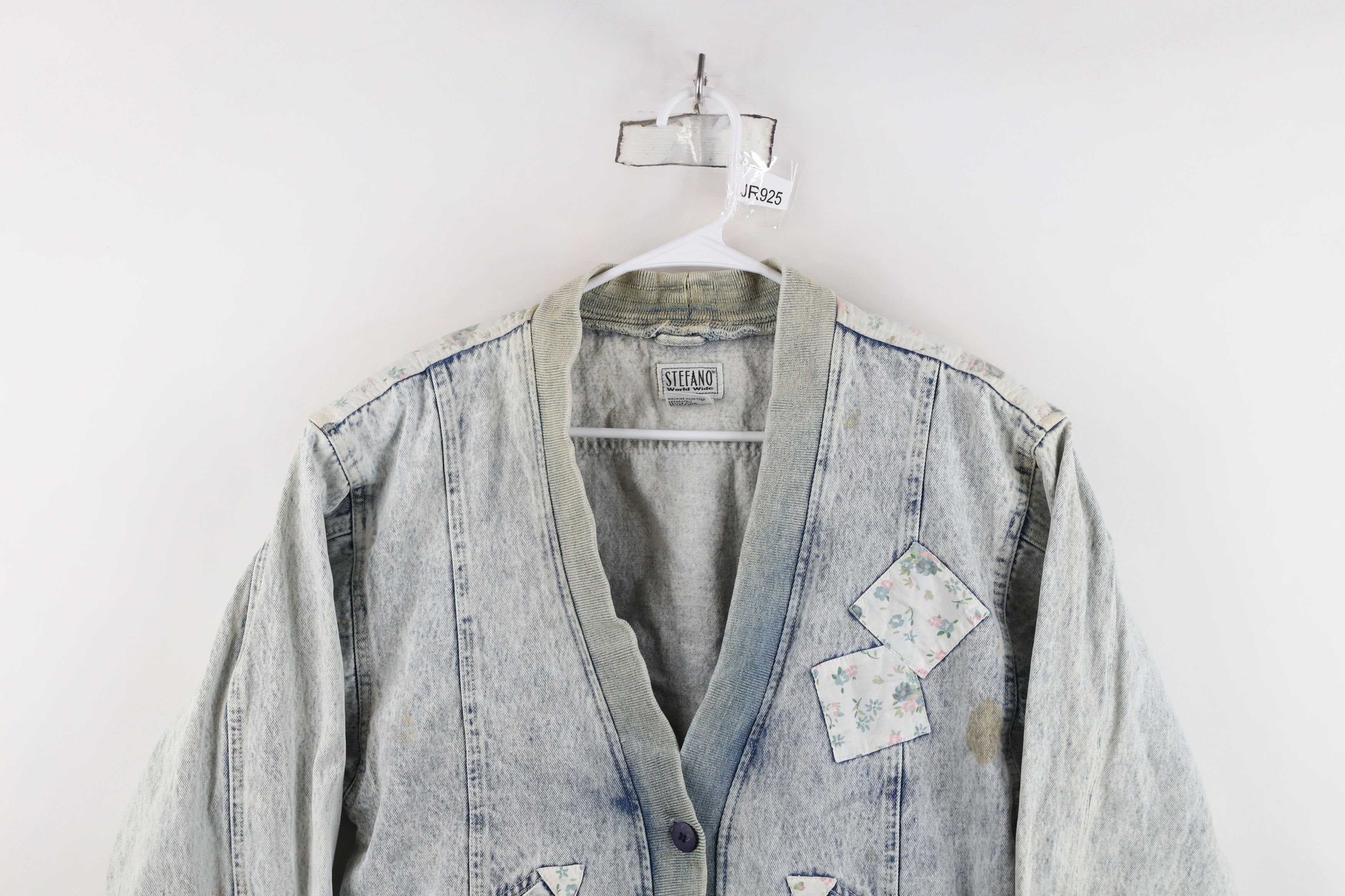 Vintage Vintage 90s Streetwear Acid Wash Denim Cardigan Jacket Size M / US 6-8 / IT 42-44 - 2 Thumbnail