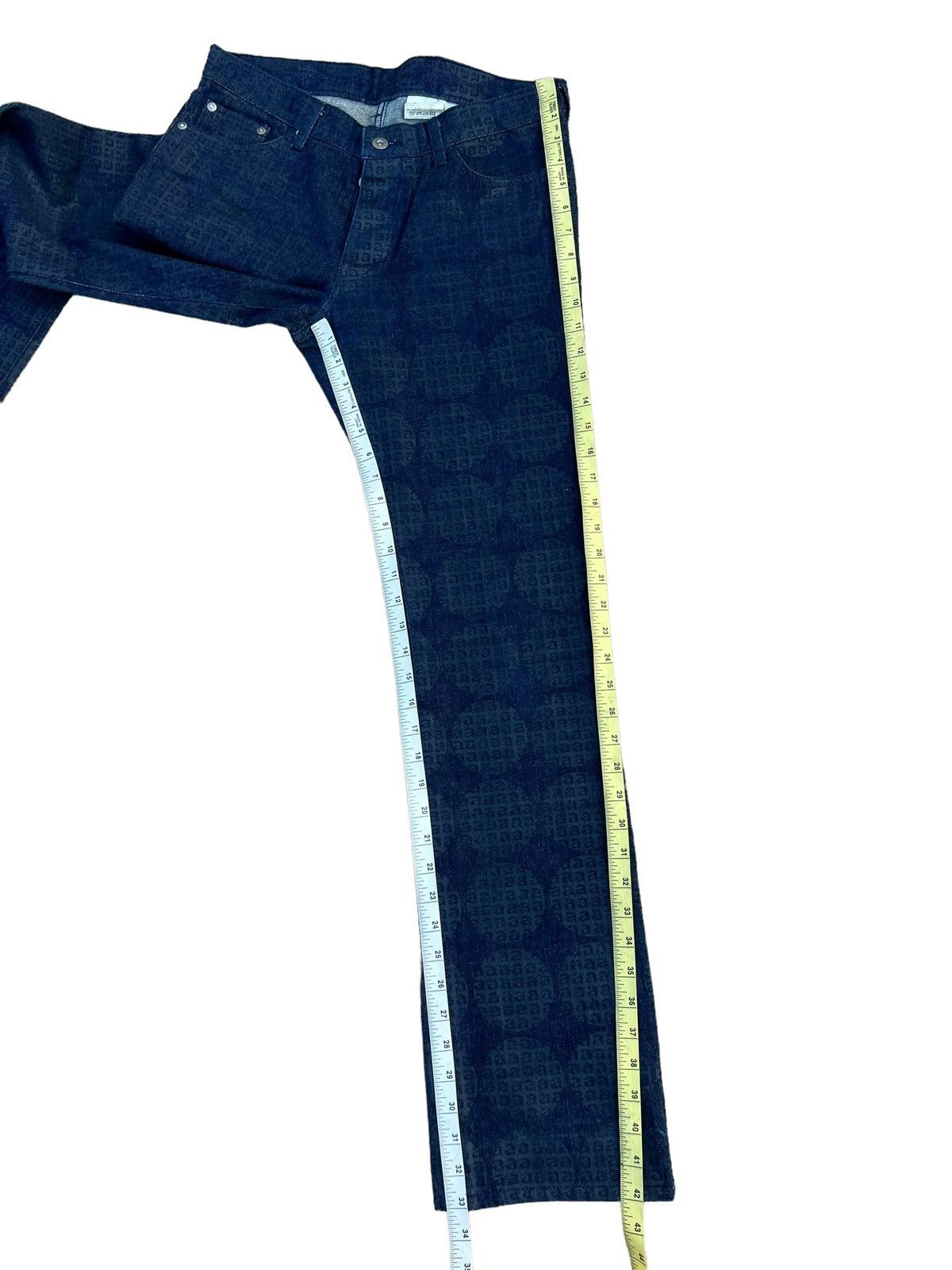 Vintage St. Anton Japan All Print Coated Waxed Denim Bootcut Jeans Size US 30 / EU 46 - 5 Thumbnail