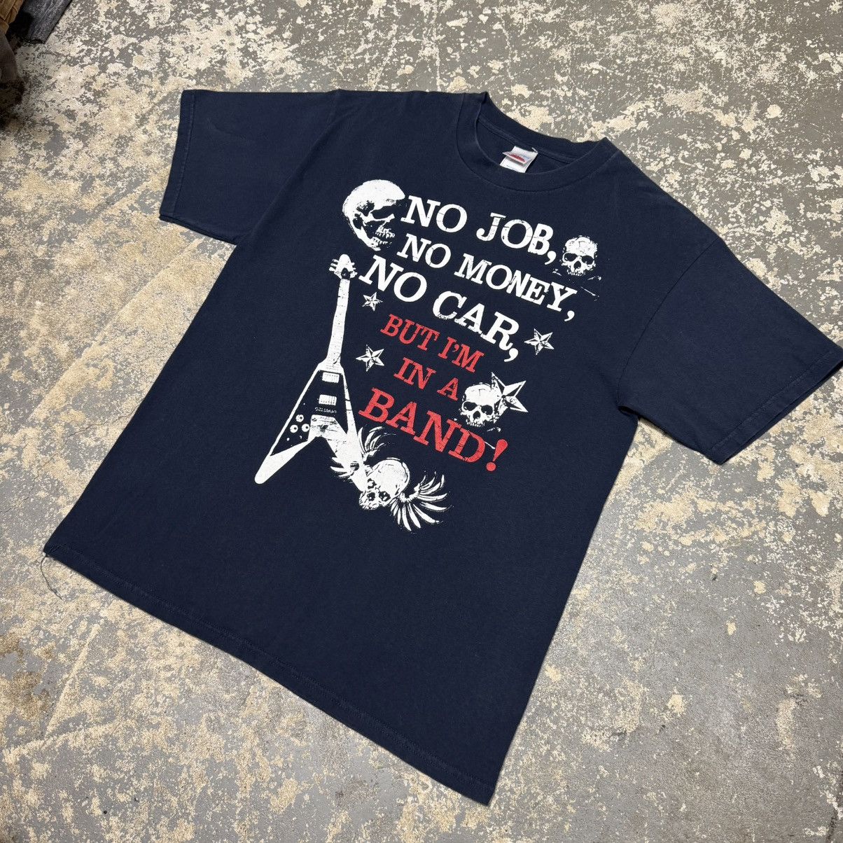 Other Vintage No Job No Money But I’m In A Band Funny Y2K Tshirt Size US L / EU 52-54 / 3 - 2 Thumbnail