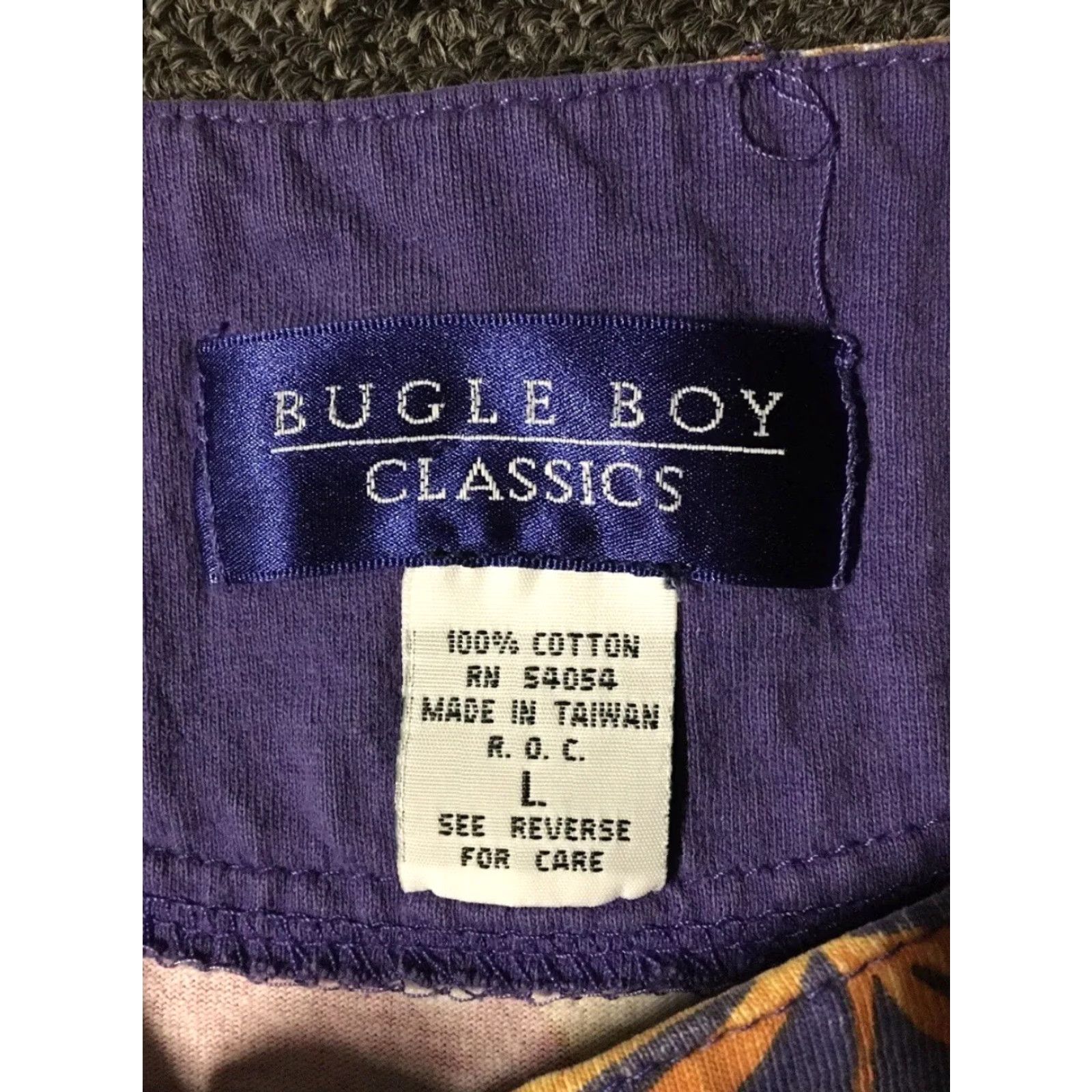 Bugle Boy VINTAGE Bugle Boy All Over Print Boxy Flower Shirt M L Purple 90s AOP Beach Surf Grunge Vaporwave Mens Shirt Size US M / EU 48-50 / 2 - 7 Thumbnail