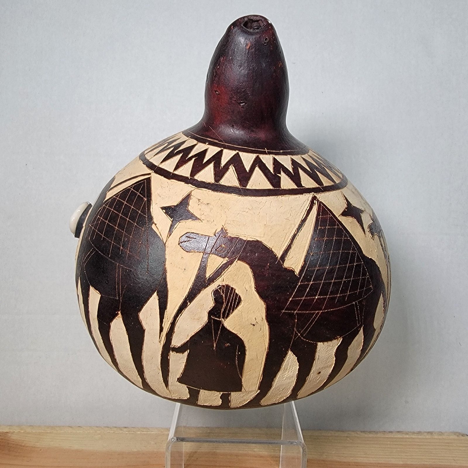 Other Handcrafted Nativity Scene Inside A Carved Gourd From Kenya Size ONE SIZE - 6 Thumbnail