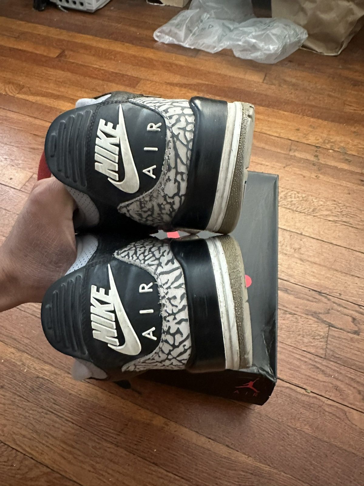 Jordan Brand × Nike Air jordan 3 retro og black cement Size US 11.5 / EU 44-45 - 6 Thumbnail