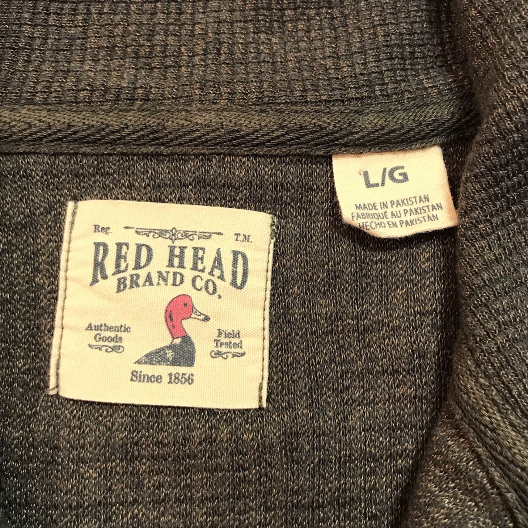 Vintage RedHead Men's 1/4 Zip Pullover Sweater Long Sleeve Thermal Knit Casual Top L Green Size US L / EU 52-54 / 3 - 3 Thumbnail