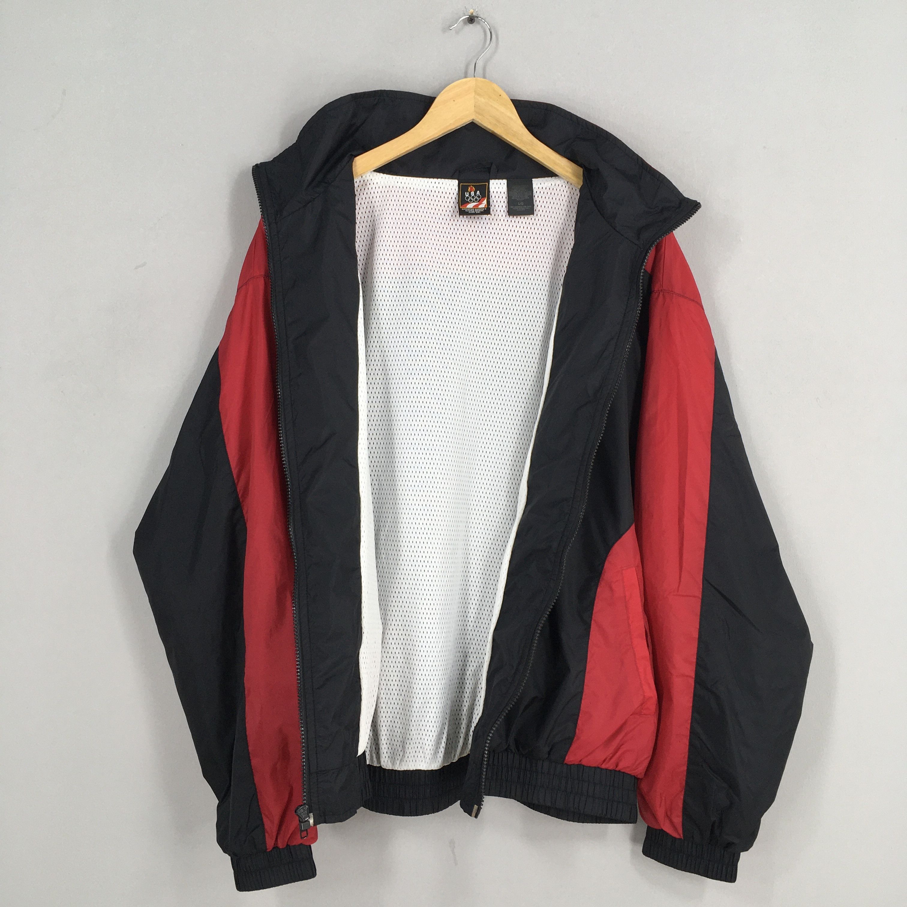 USA Olympics Vintage 1996 Usa Olympics Black Windbreaker Jacket Large Size US L / EU 52-54 / 3 - 6 Thumbnail