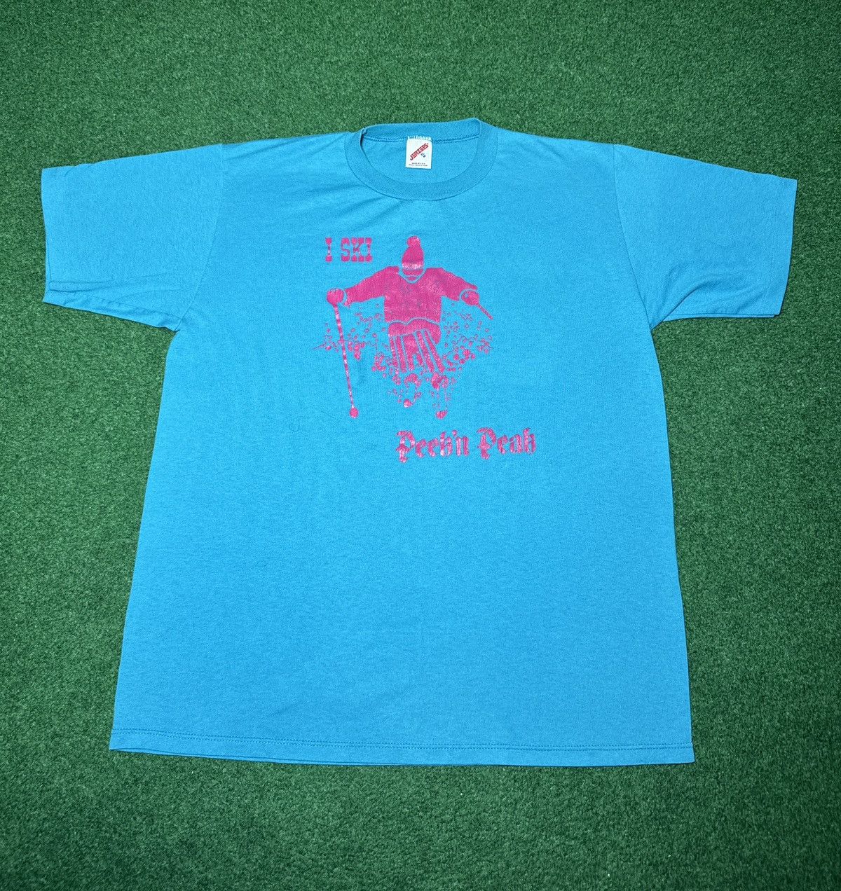 Jerzees Vintage 90s Retro Ski Peak N Peak Resort Skiing XL T Shirt Size US XL / EU 56 / 4 - 1 Thumbnail