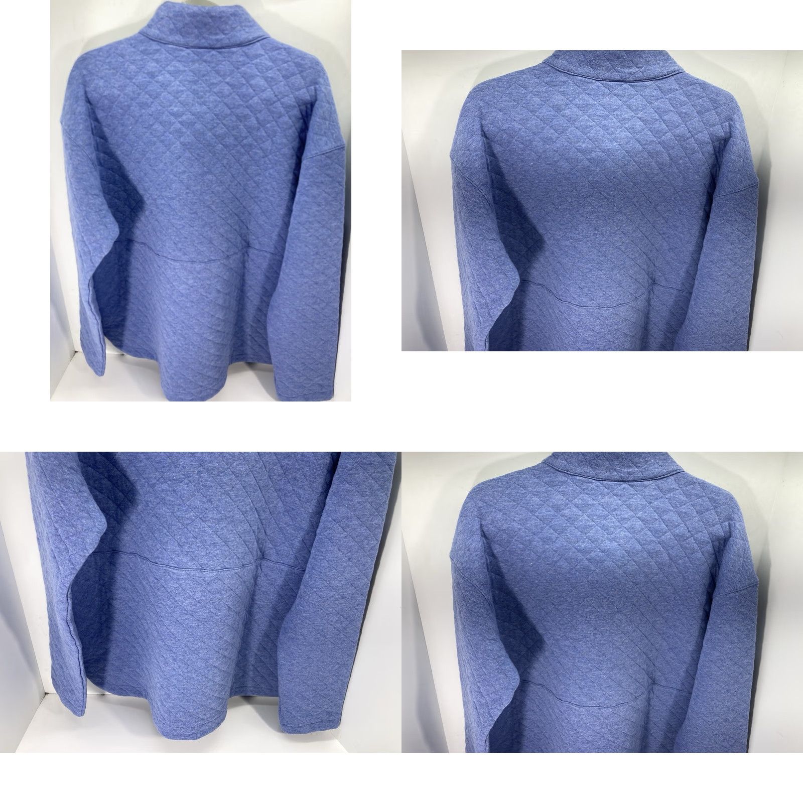 Eddie Bauer VINTAGE Eddie Bauer Quilted Sweater Women XL Blue Long Sleeve Pullover Cotton Blend Mens Size XL / US 12-14 / IT 48-50 - 8 Thumbnail