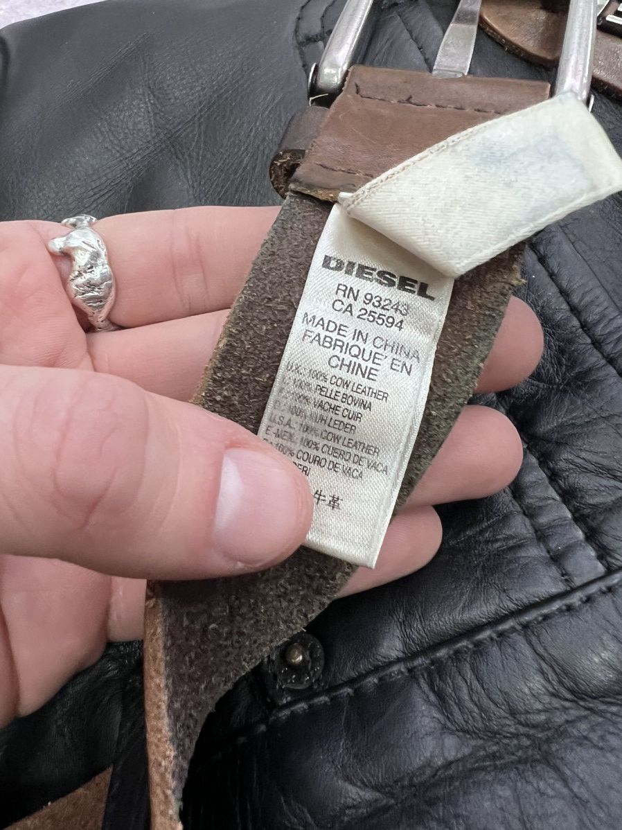 Diesel × If Six Was Nine × Vintage SALE💣💣 VINTAGE DIESEL GOTHIC LEATHER BELT RICK OWENS STYLE Size ONE SIZE - 6 Thumbnail