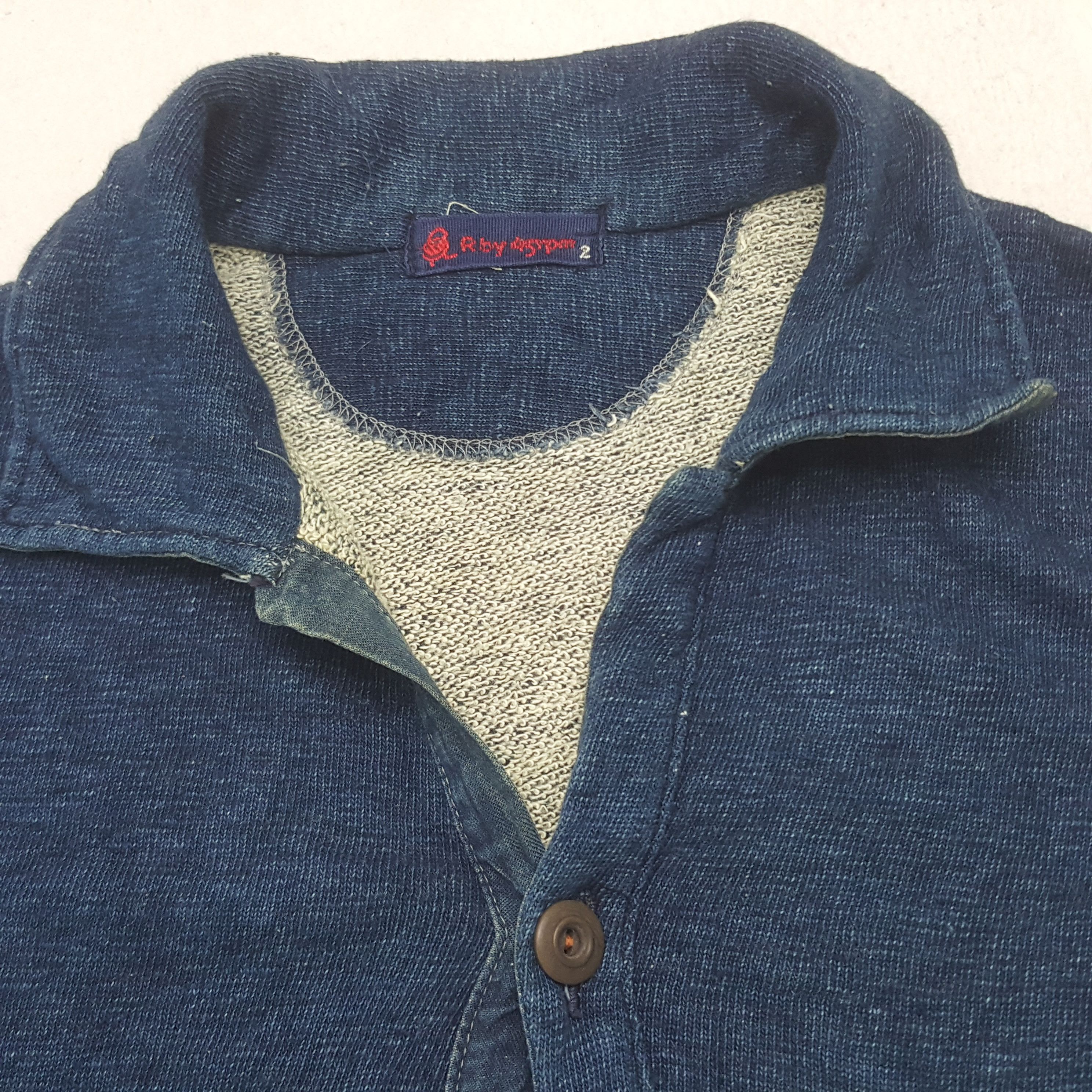 45rpm Vintage 45rpm Japanese Denim Polos Shirt Size US M / EU 48-50 / 2 - 4 Thumbnail