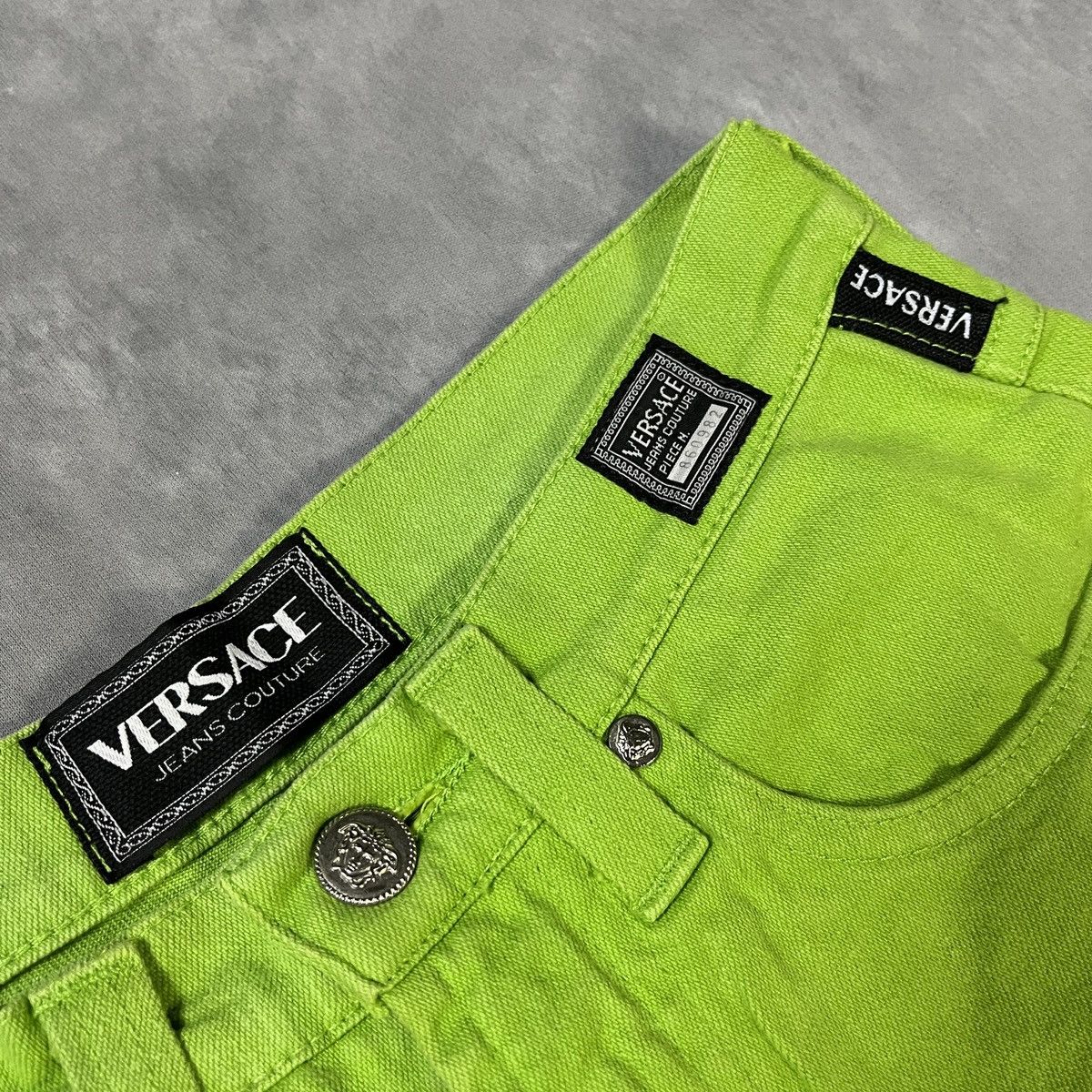 Versace RARE VERSACE Jeans Couture Neon Green Size 26" / US 2 / IT 38 - 3 Thumbnail