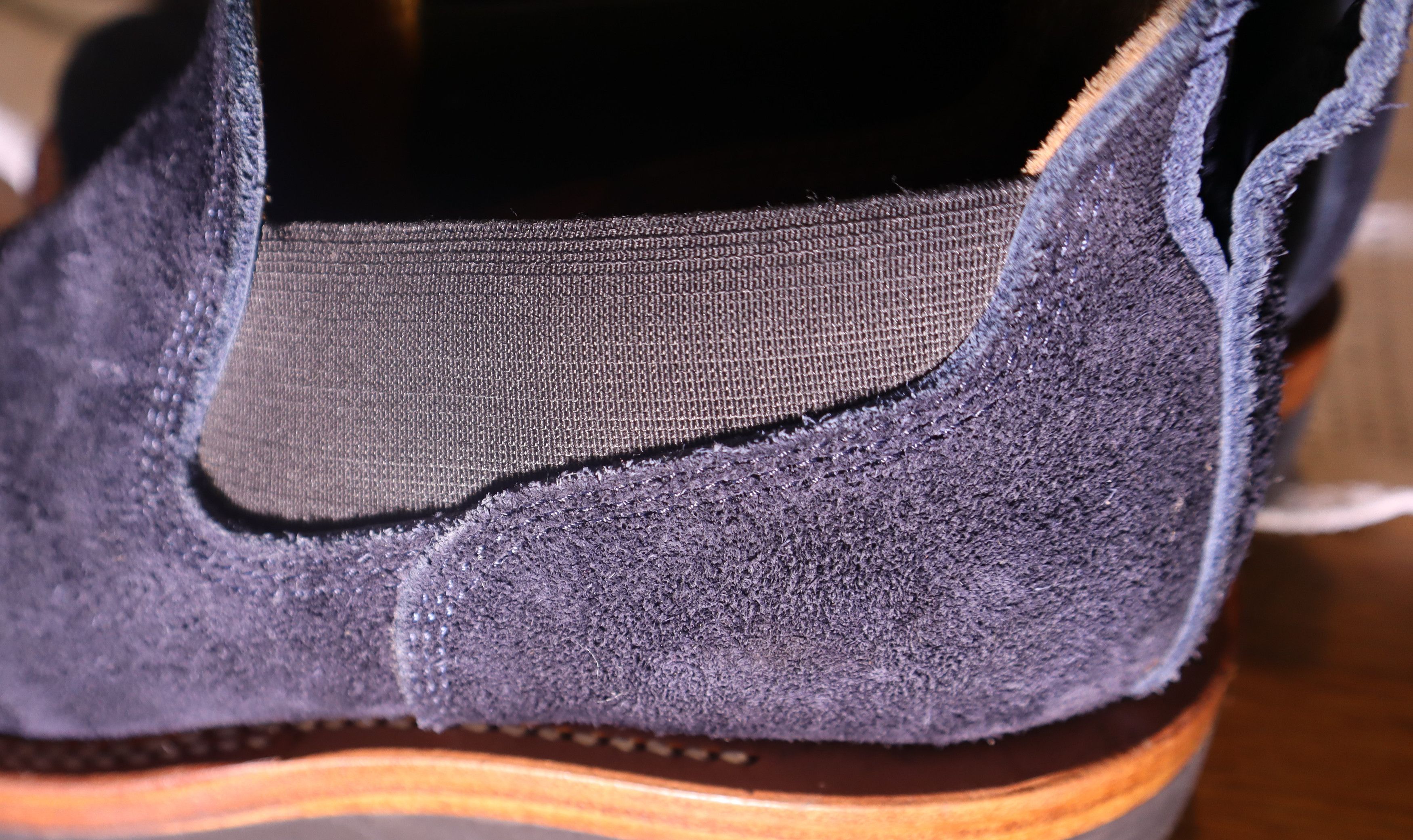 zerrows navy glove suede slip ons 9 EE wide Size US 9 / EU 42 - 6 Thumbnail