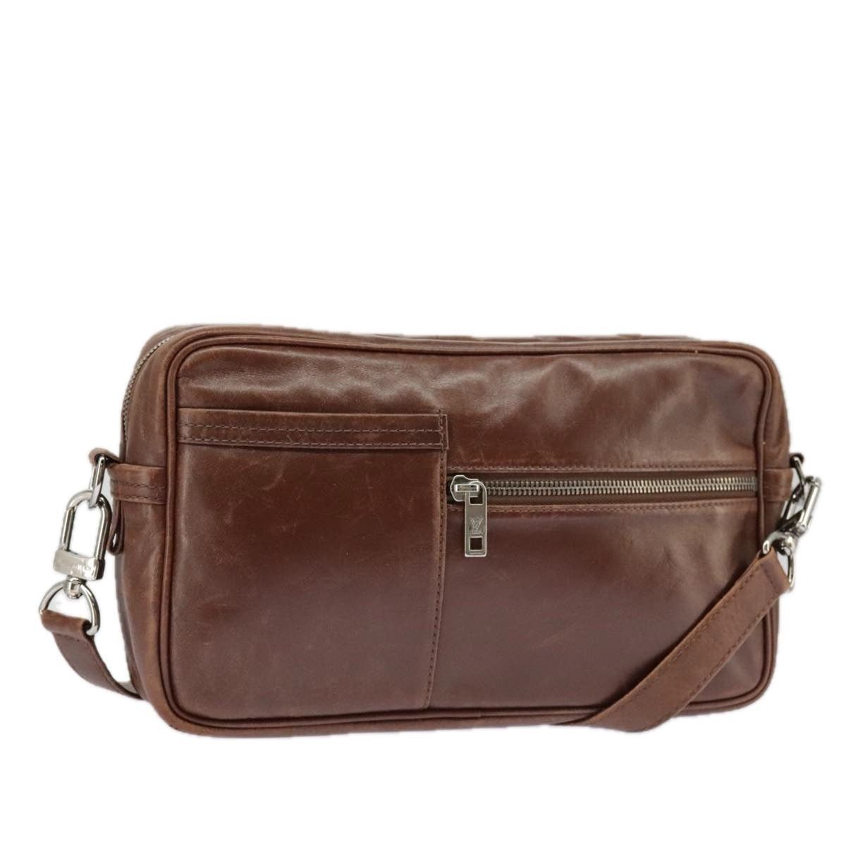 Louis Vuitton LOUIS VUITTON Defeel Shoulder Bag Suede Leather Brown M92357 Size ONE SIZE - 1 Thumbnail