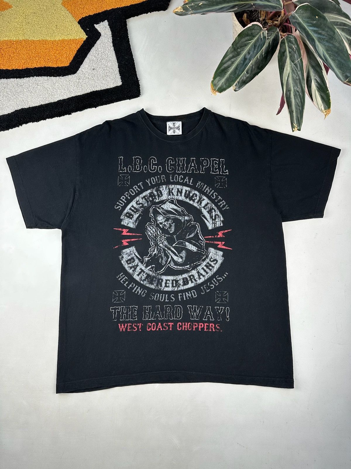 Vintage × West Coast Choppers Vintage Y2K West Coast Choppers Biker Tee skull Size US XL / EU 56 / 4 - 1 Thumbnail