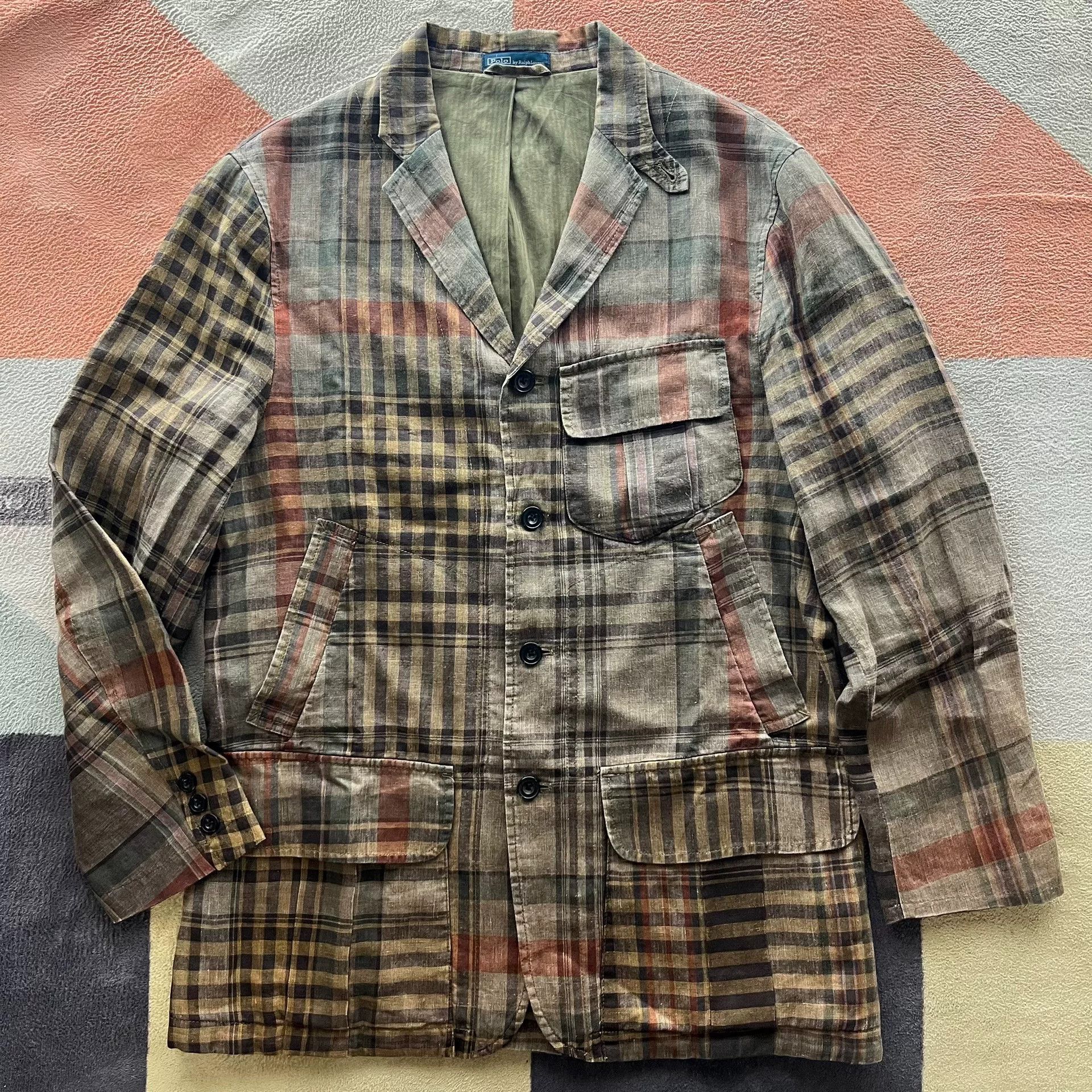 Polo Ralph Lauren Ralph Lauren Polo Linen Plaid Trench Coat Size US XL / EU 56 / 4 - 1 Thumbnail