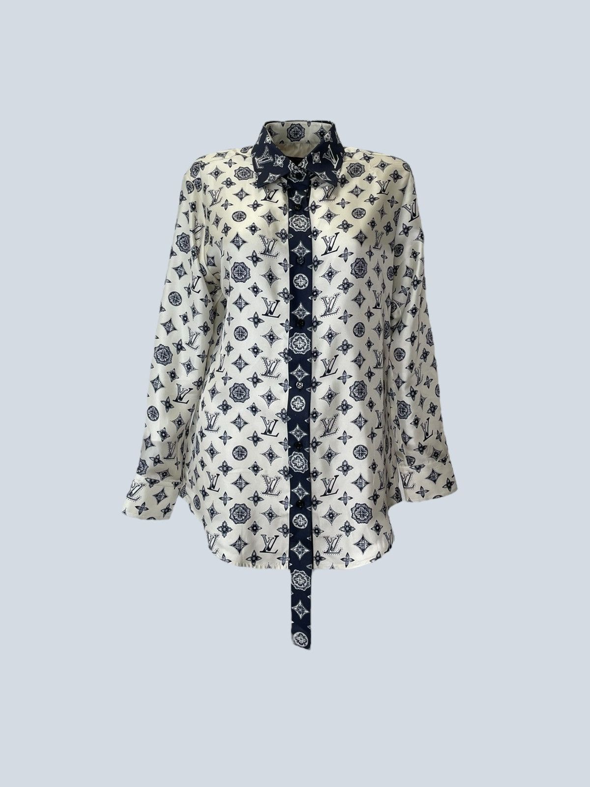 Louis Vuitton Louis Vuitton Monogram silk twill shirt, 38fr. Size S / US 4 / IT 40 - 1 Thumbnail