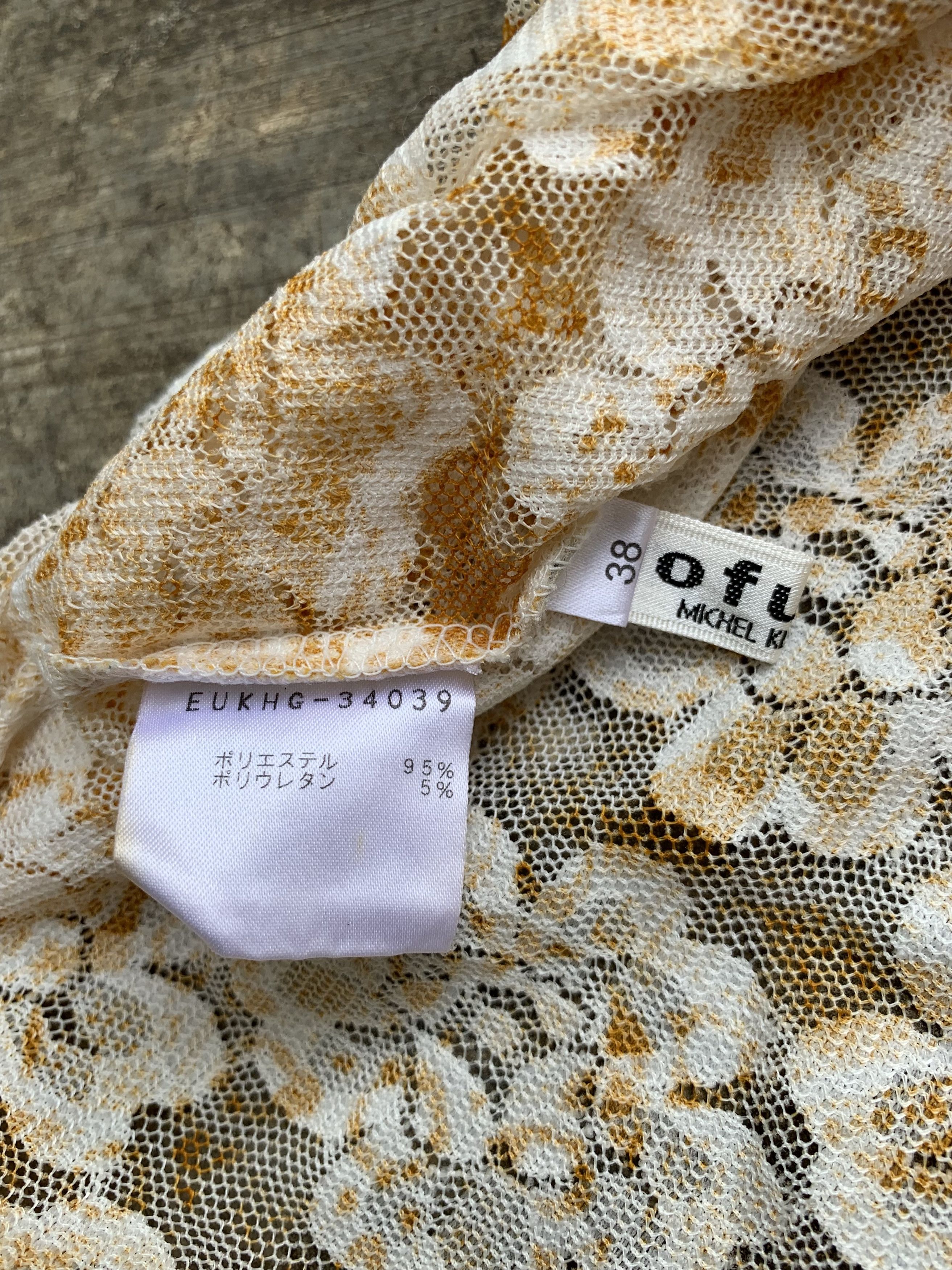 Japanese Brand y2k Ofuon Paris Floral Trim Mesh Blouse Size M / US 6-8 / IT 42-44 - 4 Thumbnail