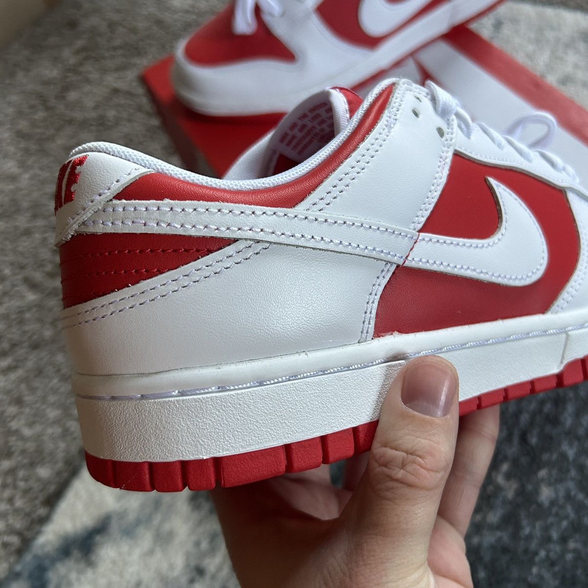 Nike DD1391-600 DUNK LOW CHAMPiONSHiP RED 1985 BRiGHT SCARLET Size US 9.5 / EU 42-43 - 6 Thumbnail