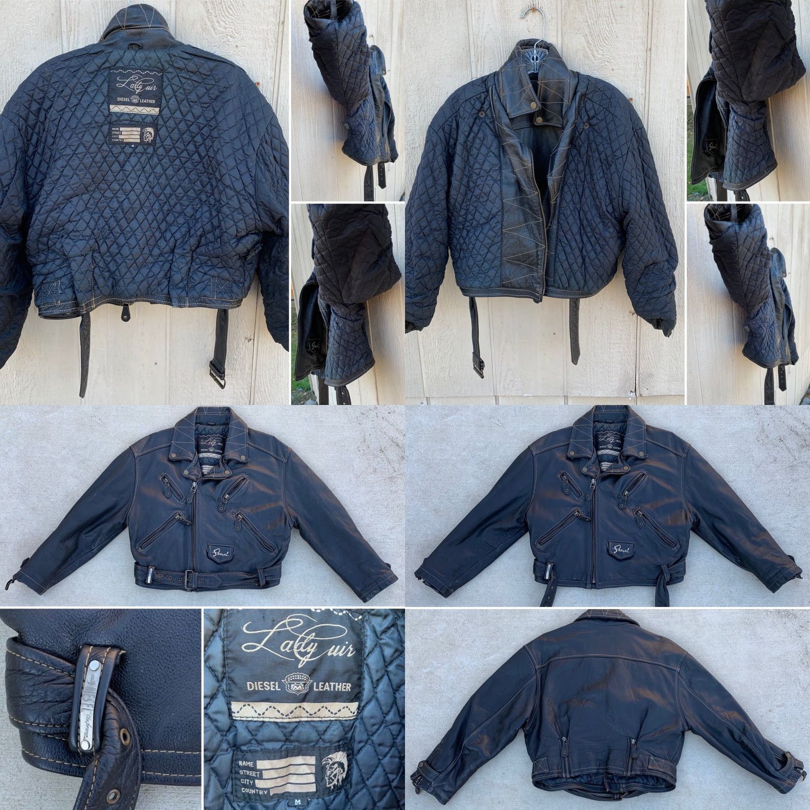 Diesel VINTAGE Diesel Lady Cuir Leather Brown Leather Moto Jacket Biker Motorcycle Size M Women Size M / US 6-8 / IT 42-44 - 9 Thumbnail