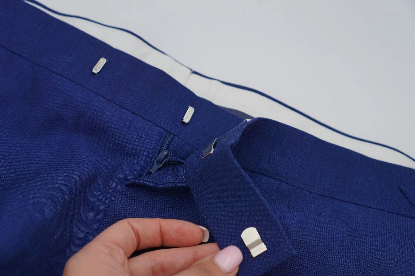 Suitsupply Men Suitsupply Pants Navy Blue Wool Washington Blueline US40 Size 40R - 3 Thumbnail