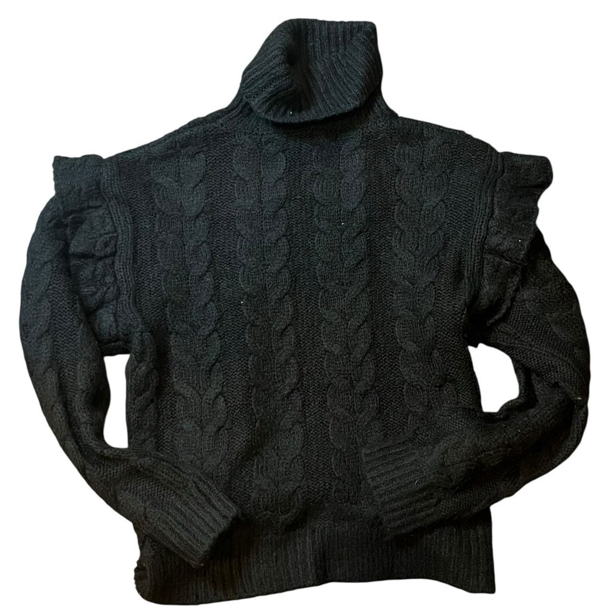Joe's Joe’s The Adeline Turtleneck Wool Blend Sweater Black Small Size S / US 4 / IT 40 - 1 Thumbnail