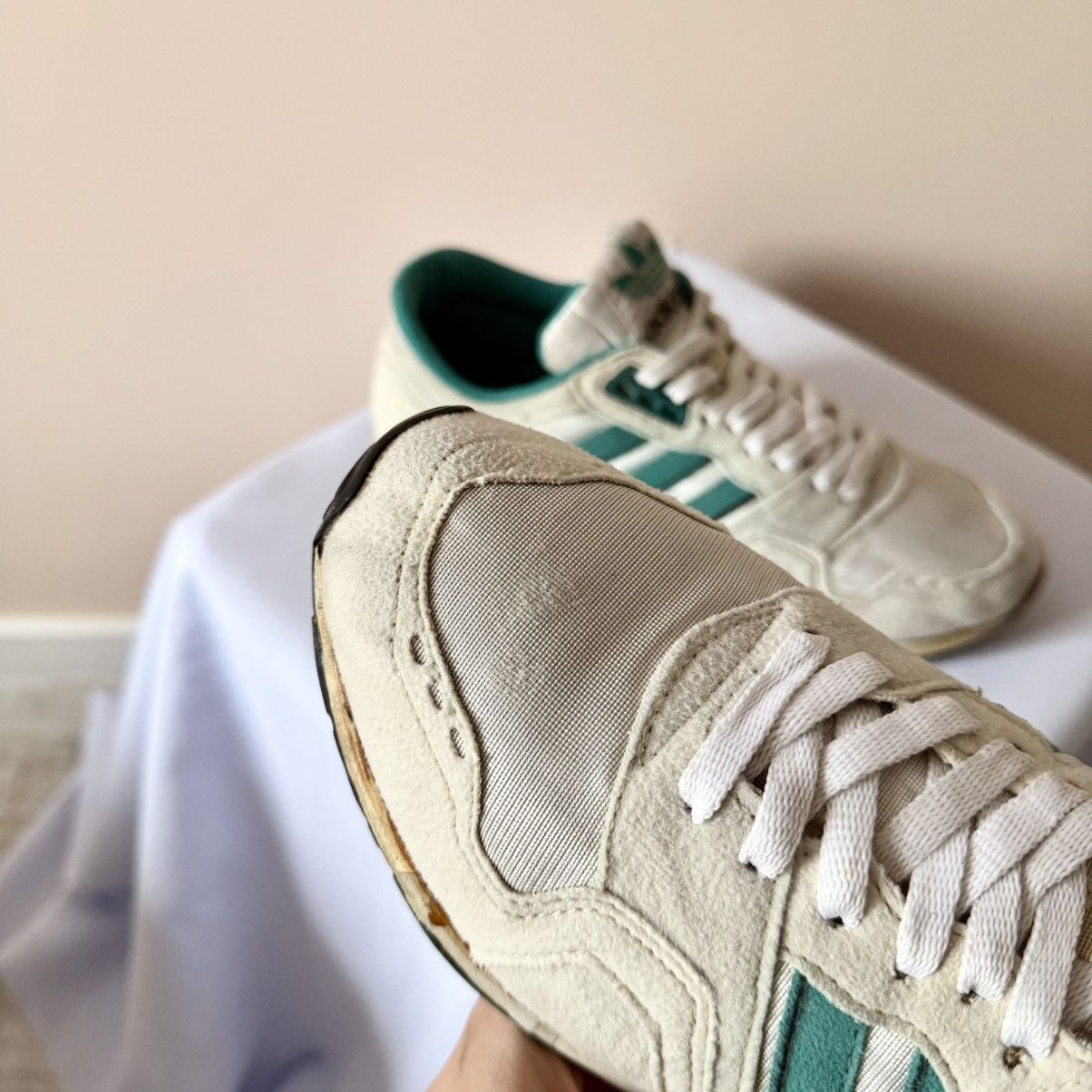 Adidas 80s Vintage Adidas TX8911 / 680 (Korea) Green/Cream Shoes Size US 8.5 / EU 41-42 - 18 Thumbnail
