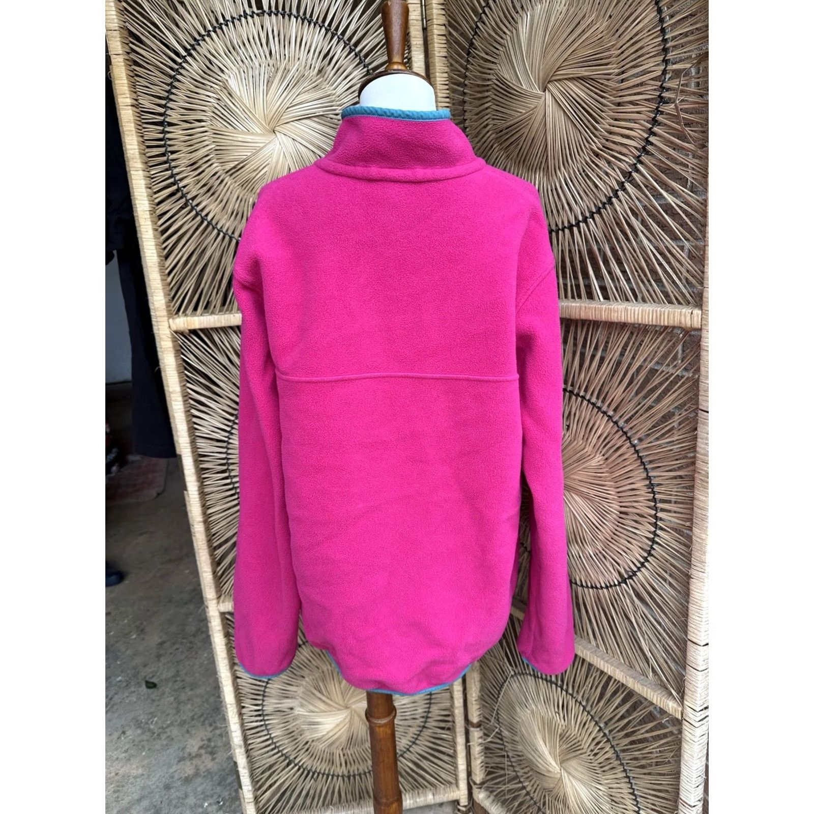 Patagonia Patagonia Sweater XL Womens Pink Teal Synchilla Snap-T Fleece Pullover, Regular, Long Sleeve, Collared, Pockets, Winter, Outdoor Size XL / US 12-14 / IT 48-50 - 3 Thumbnail