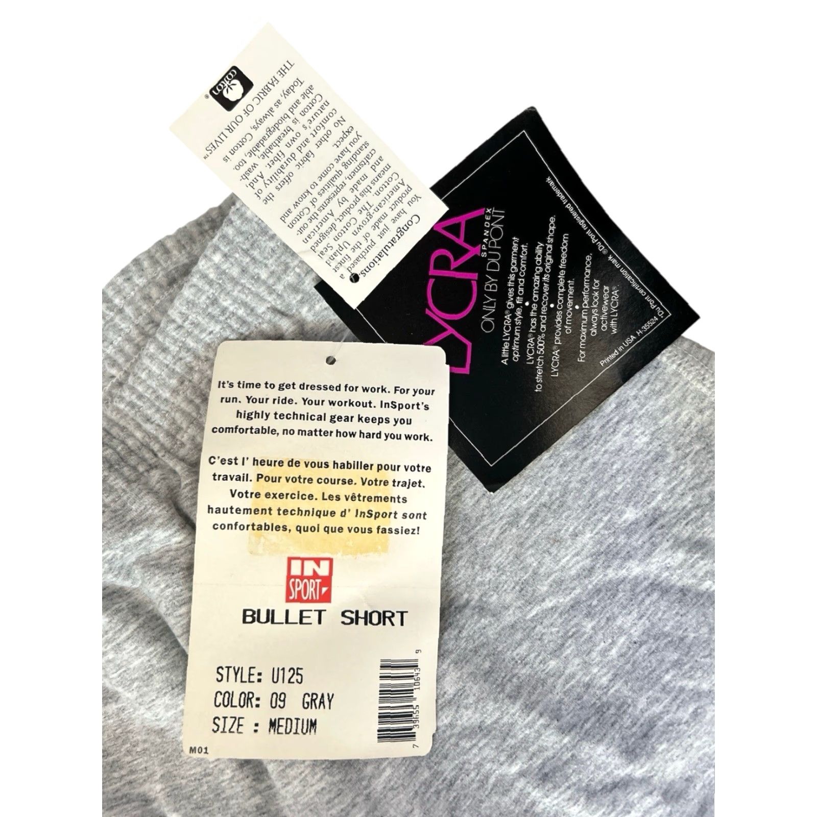 Vintage VINTAGE in sport Athletic Shorts Mens M Gray 90s Deadstock NWT Made in USA Athletic Mens Shorts 90s In Sport Gray NWT Deadstock USA Size US 31 - 3 Thumbnail