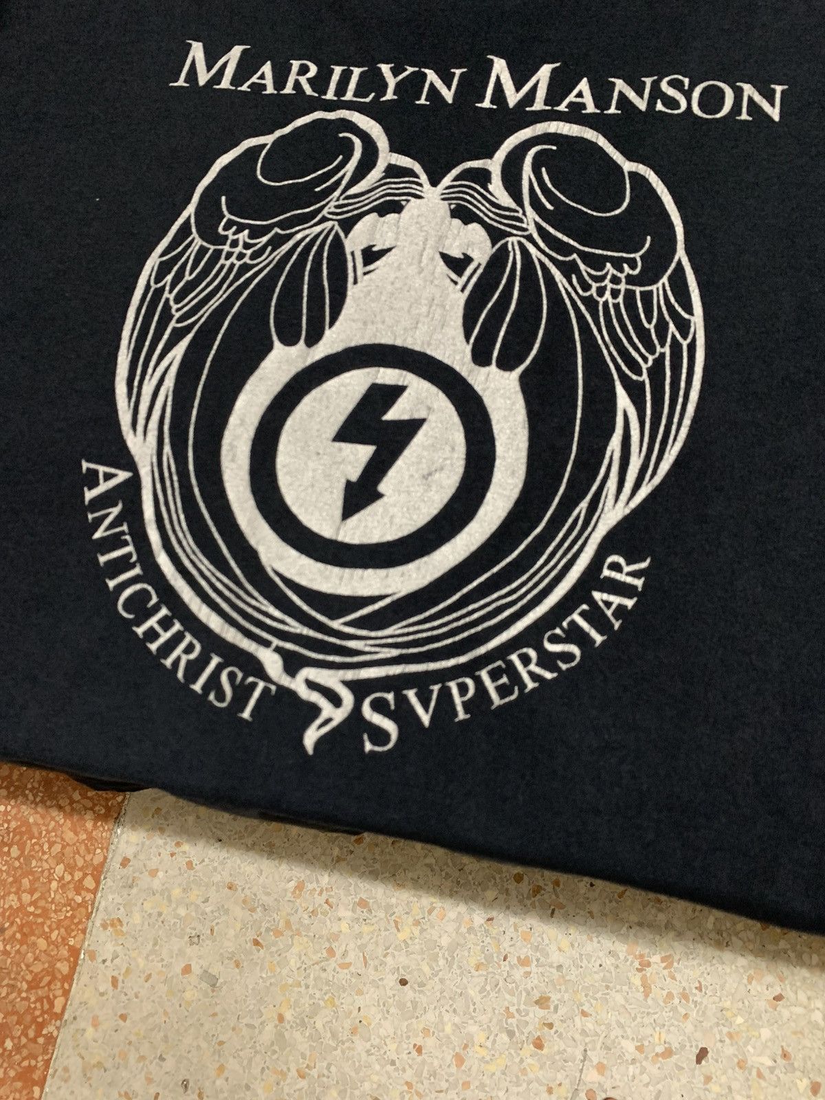 Marilyn Manson ⚡️ Vintage Marilyn Manson Long-sleeve Antichrist Superstar 90 Size US XL / EU 56 / 4 - 10 Thumbnail