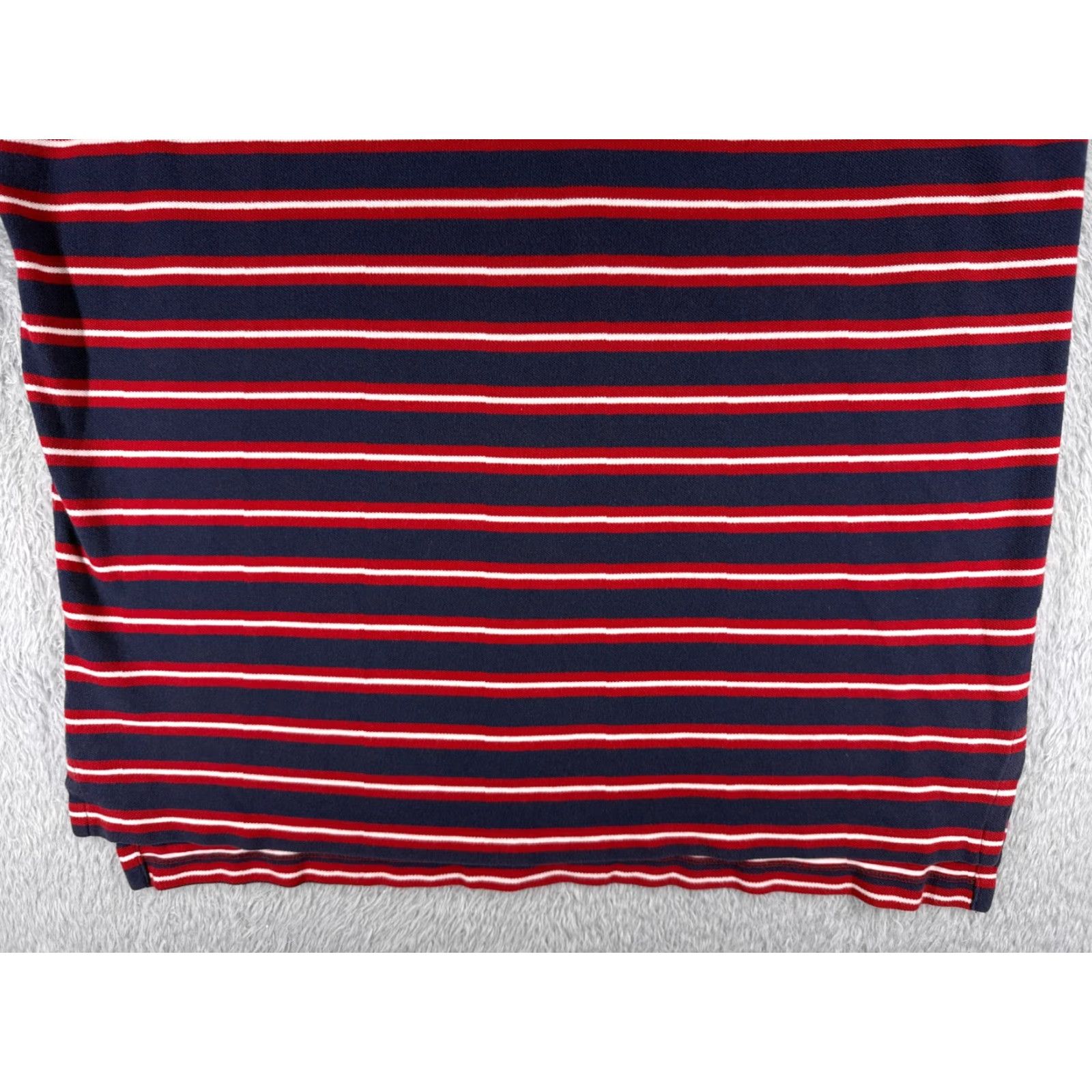 Ralph Lauren VINTAGE Ralph Lauren Polo Shirt Mens Large Red Blue Stripe 100% Cotton Knit Shirt Polo Closed-Ended? Size US L / EU 52-54 / 3 - 5 Thumbnail