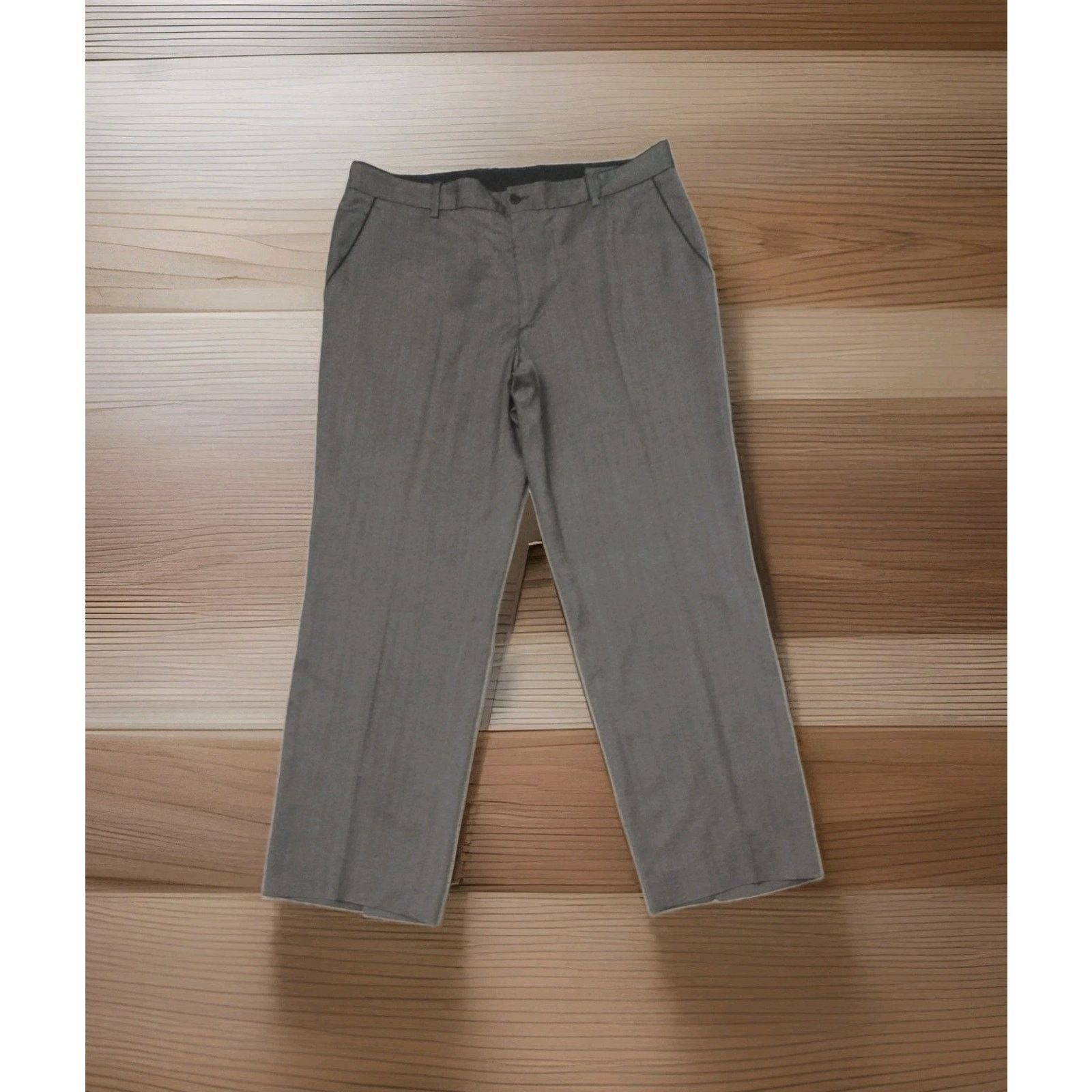 John Varvatos John Varvatos Striped Wool Flat Dress Trouser USA 52(36×29) Size US 36 / EU 52 - 1 Thumbnail