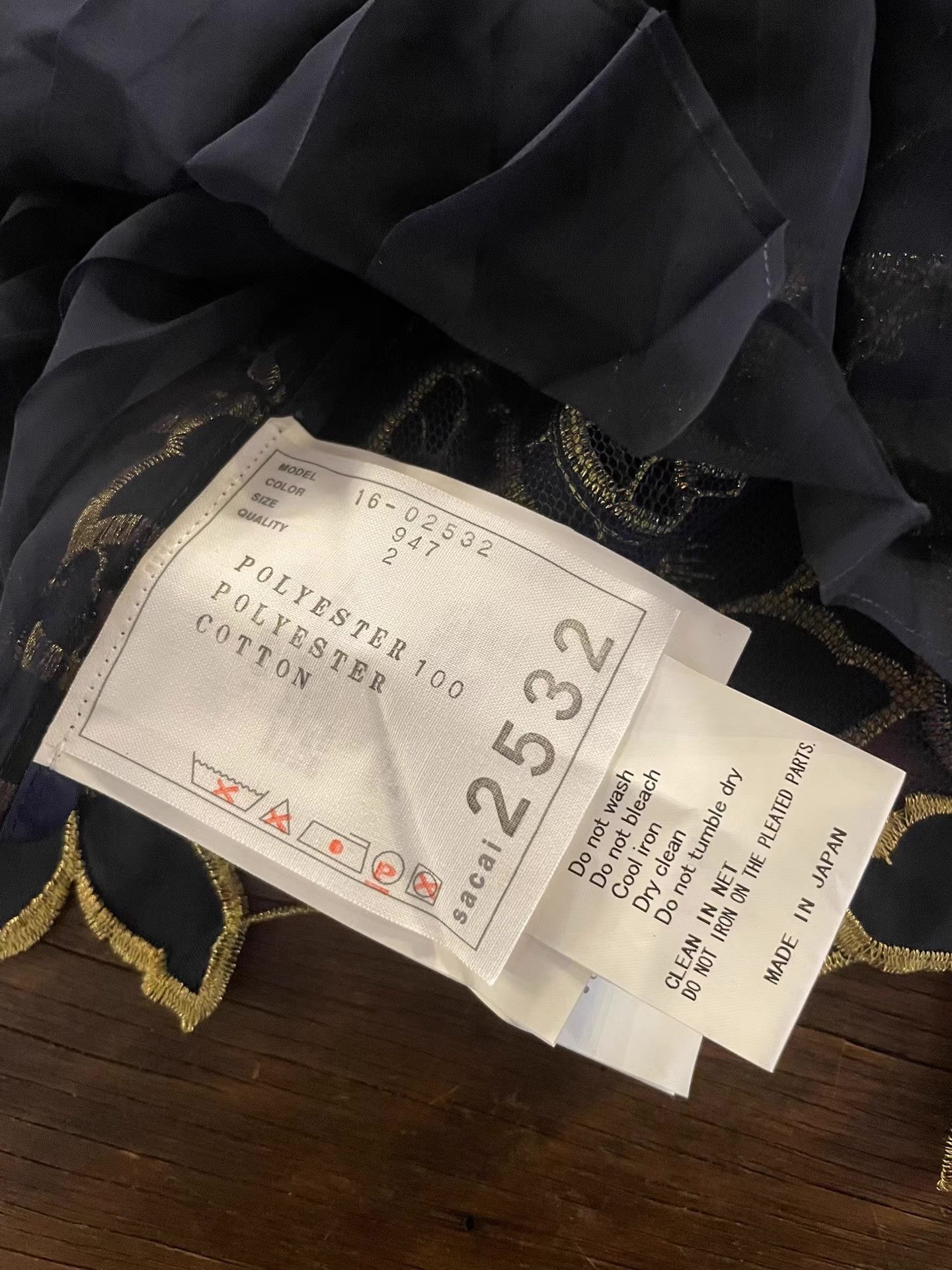 Sacai Sacai 16SS women’s main‑line court‑style top Ｑ25 Size S / US 4 / IT 40 - 2 Thumbnail