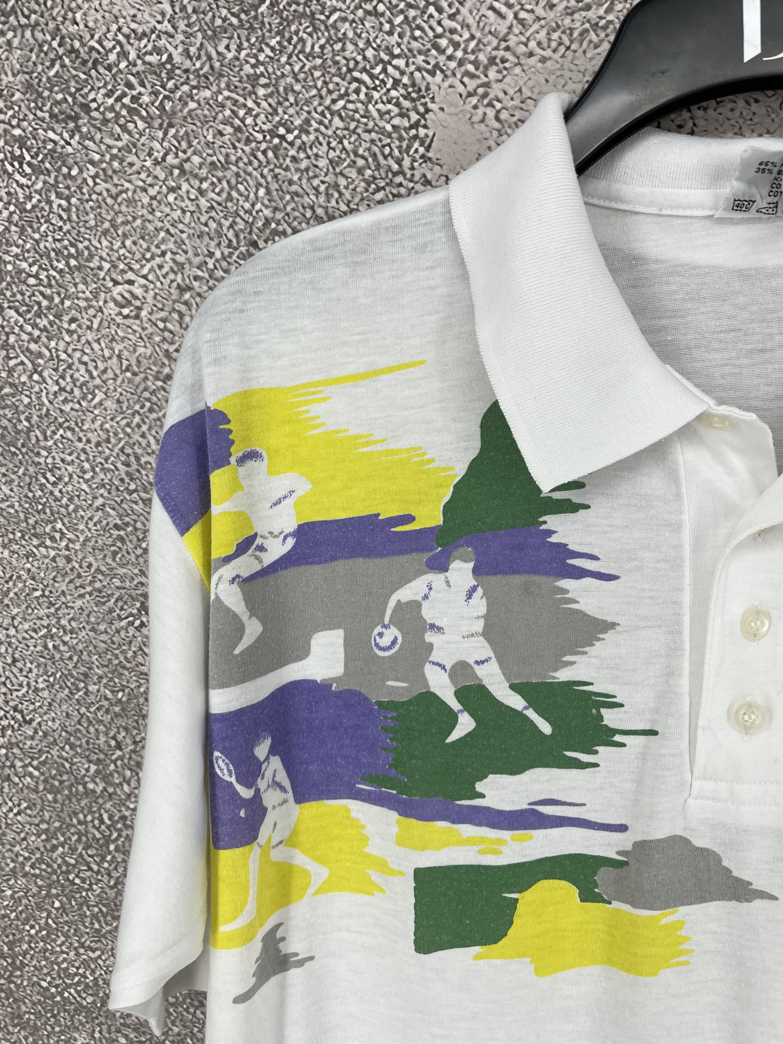 Vintage Vintage Size L Polo Tenis Shirt Polo Shirt Pattern 80s 90s Size US L / EU 52-54 / 3 - 9 Thumbnail