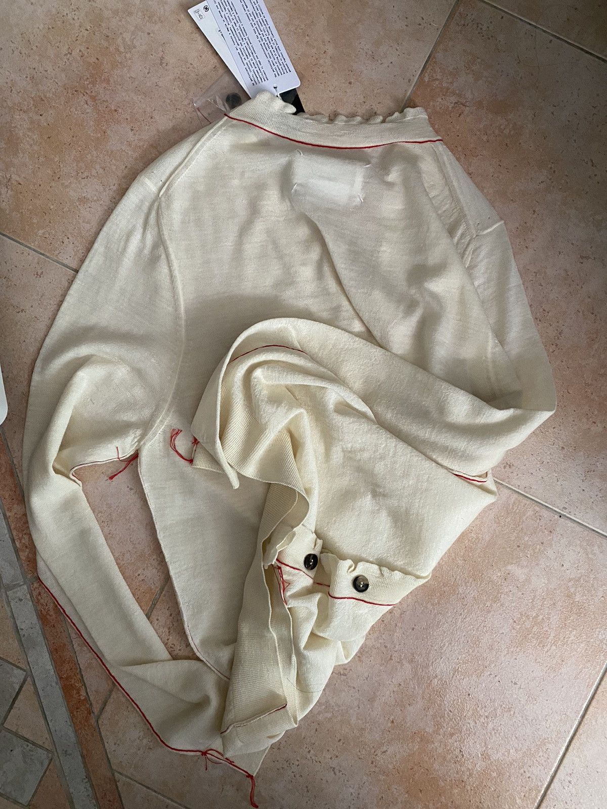 John Galliano × Maison Margiela ［Quiet Luxury] Maison Margiela wool and silk blend cardigan Size XS / US 0-2 / IT 36-38 - 3 Thumbnail