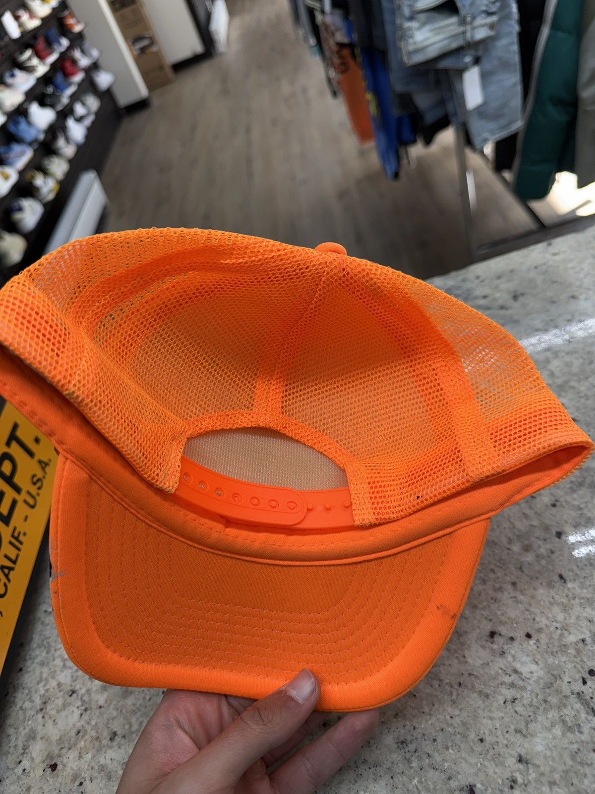 Gallery Dept. Gallery Dept Orange Paint Splatter Trucker Hat Size ONE SIZE - 3 Thumbnail
