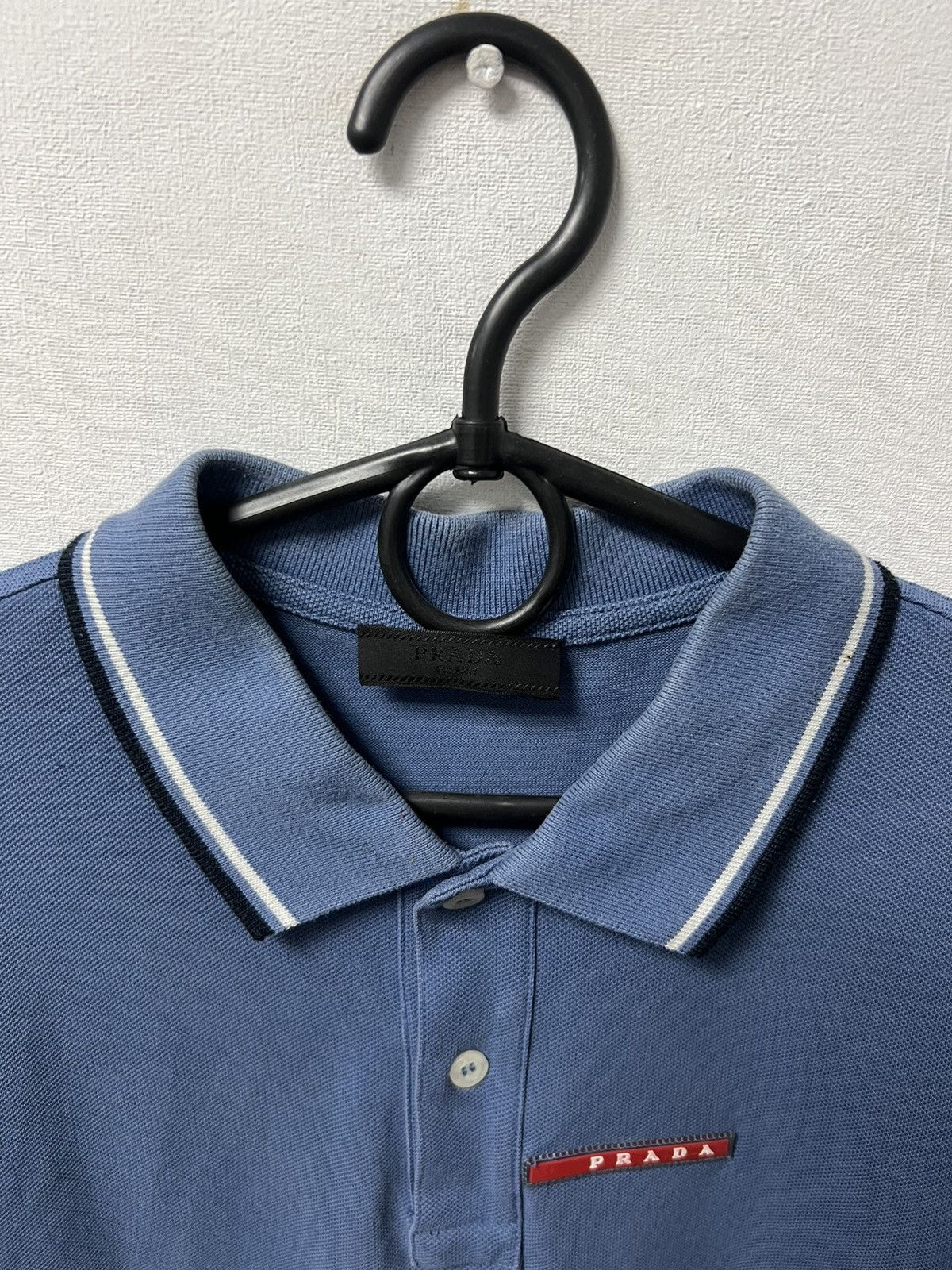 Prada Vintage Prada Polo T Shirt Red Tab Logo Size US L / EU 52-54 / 3 - 6 Thumbnail