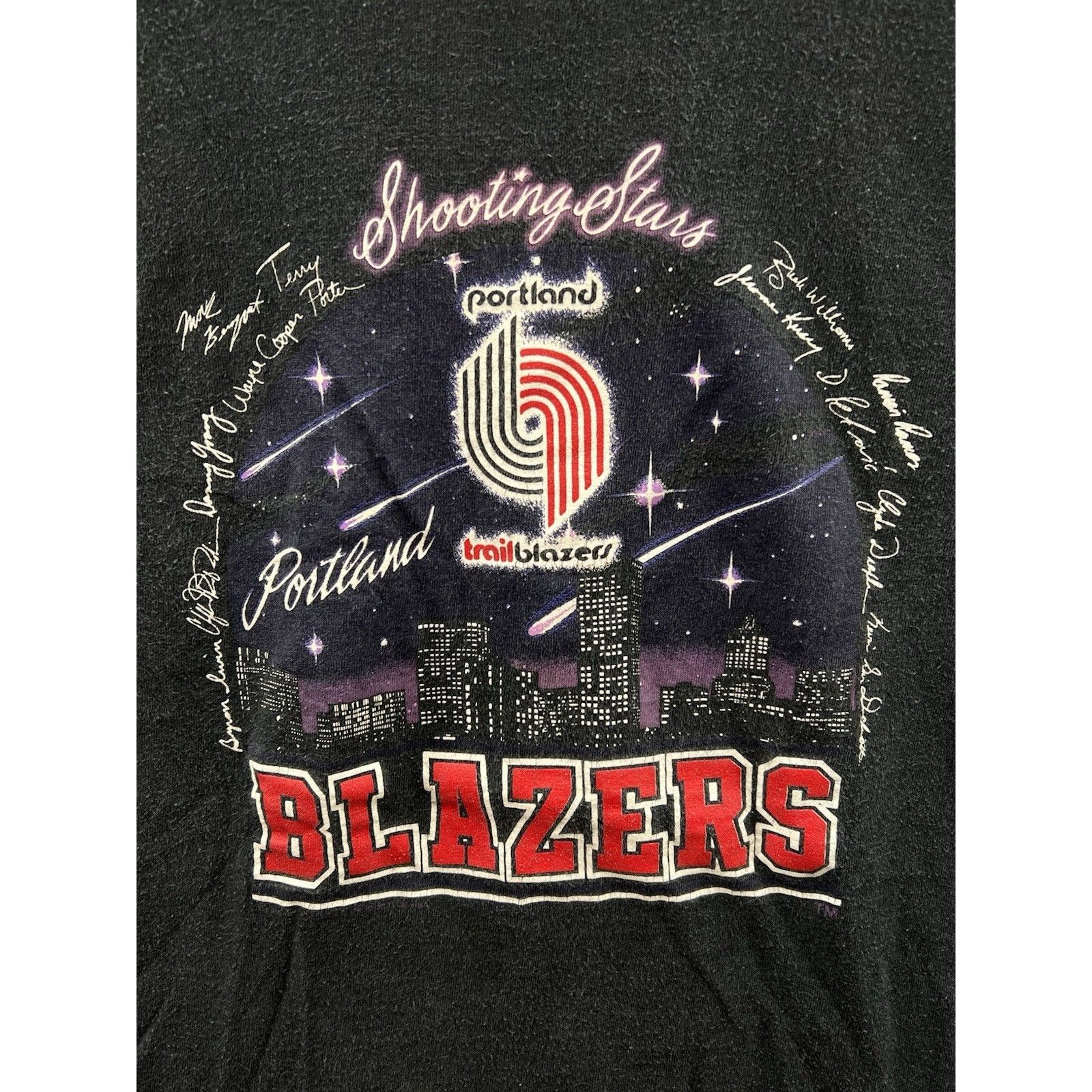 Other Portland Trailblazers Shooting Stars Black T-Shirt Size XL Size US XL / EU 56 / 4 - 8 Thumbnail