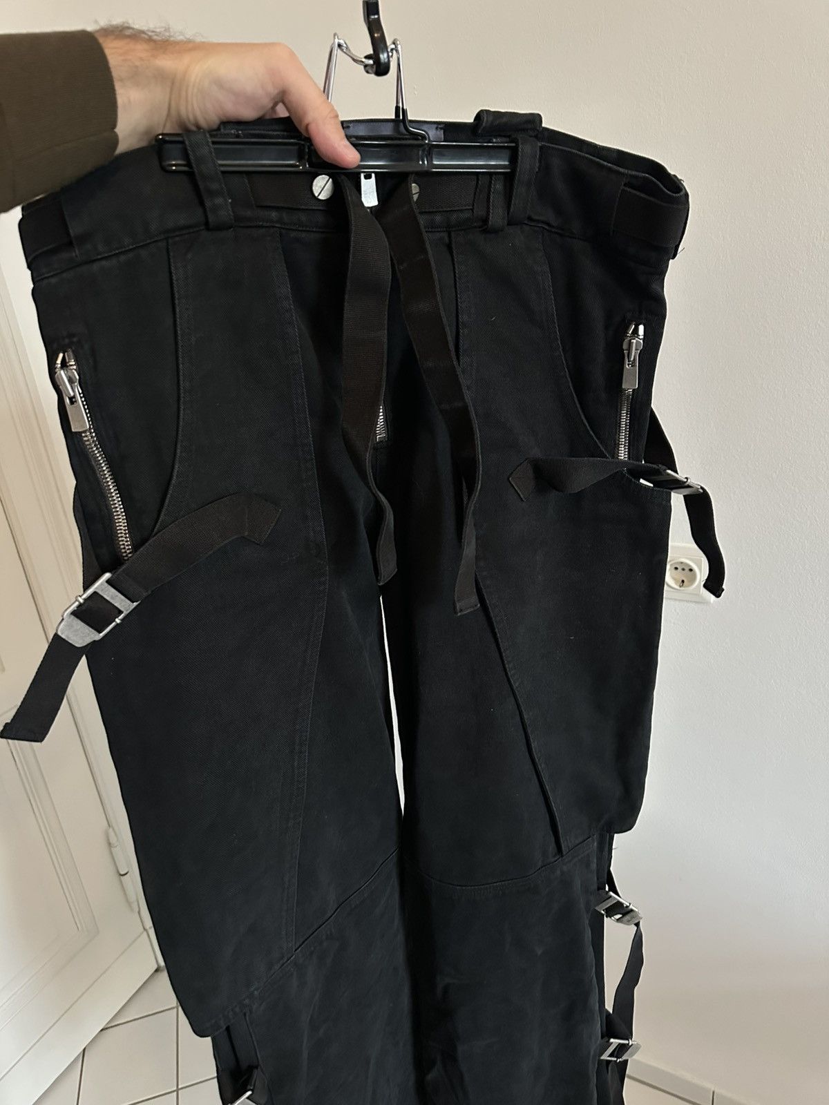 SHINE LUXURY "GHEIST" LAYERED BONDAGE PARACHUTE PANTS - XXL Size US 39 - 9 Thumbnail
