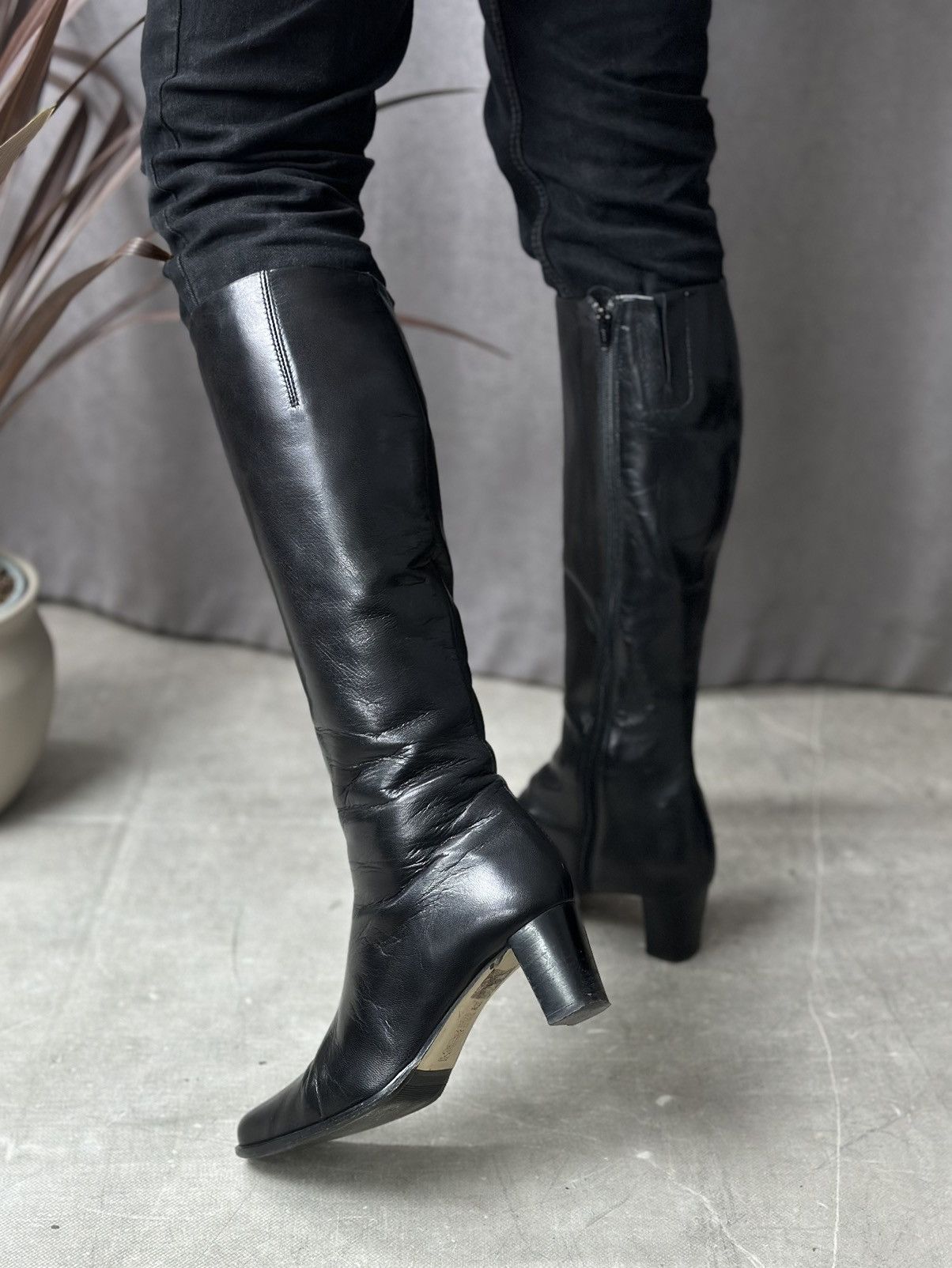 Dolce & Gabbana Vintage Shoes Leather High Heels Y2k Boots Ifsixwasnine 90s Size US 7.5 / IT 37.5 - 4 Thumbnail