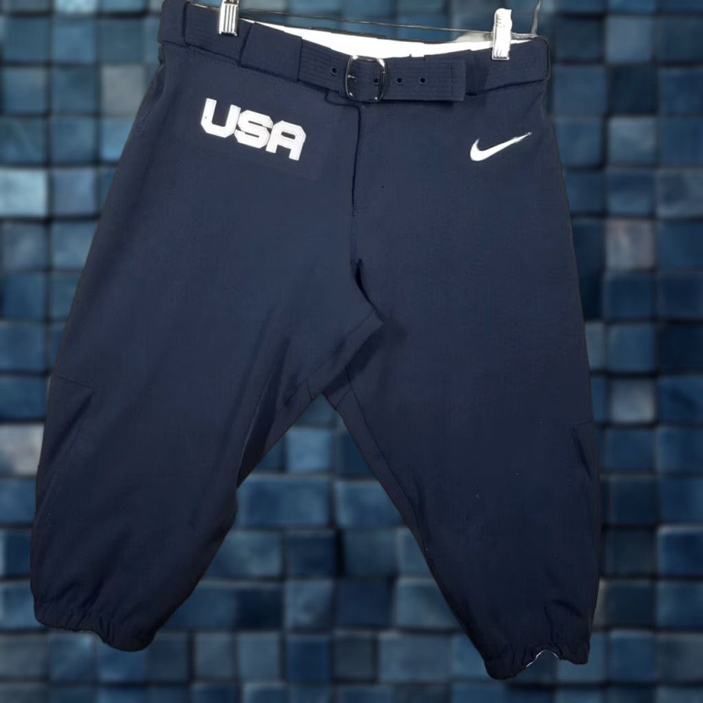 Nike VINTAGE Nike USA Olympics 2012 Baseball Pants Men Medium Blue Activewear Sports Size US 31 - 1 Thumbnail