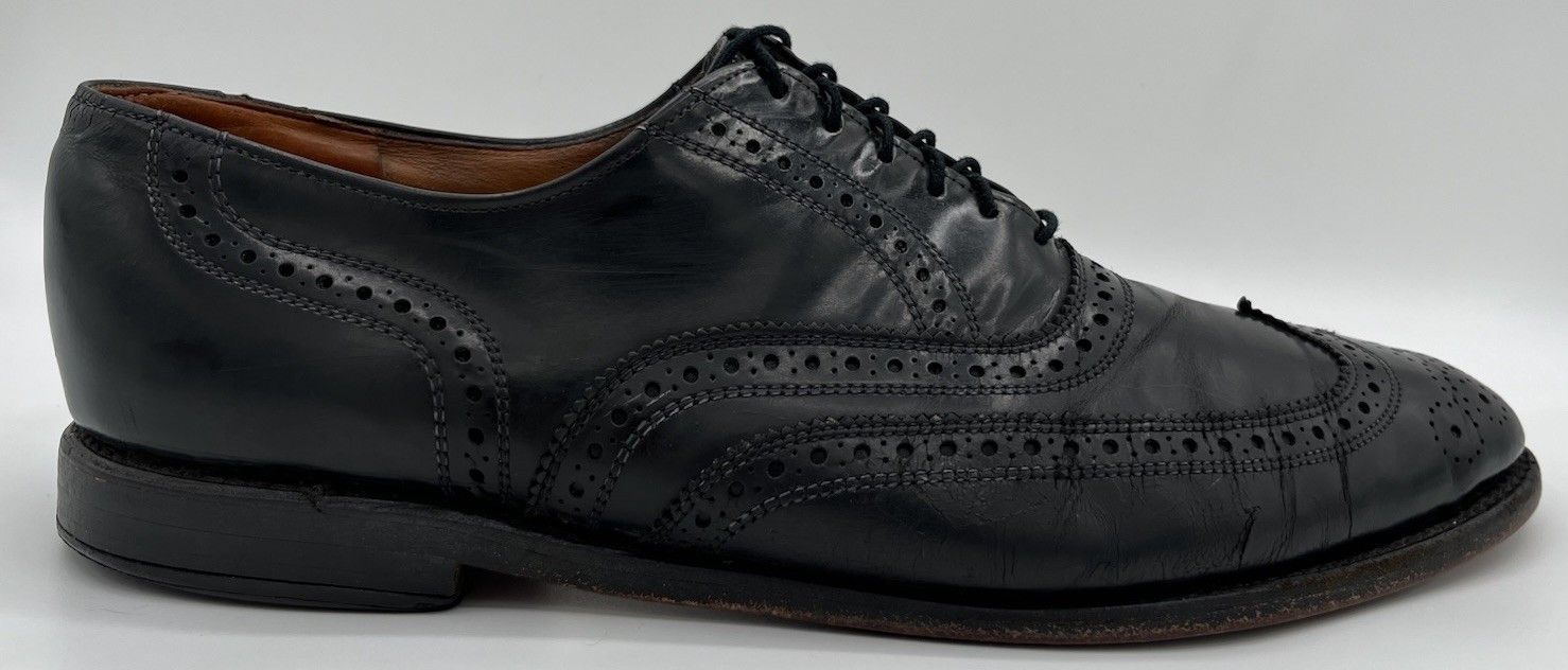 Allen Edmonds Allen Edmonds LLOYD Black Leather Wingtip Brogue Oxford 10.5 Size US 10.5 / EU 43-44 - 8 Thumbnail