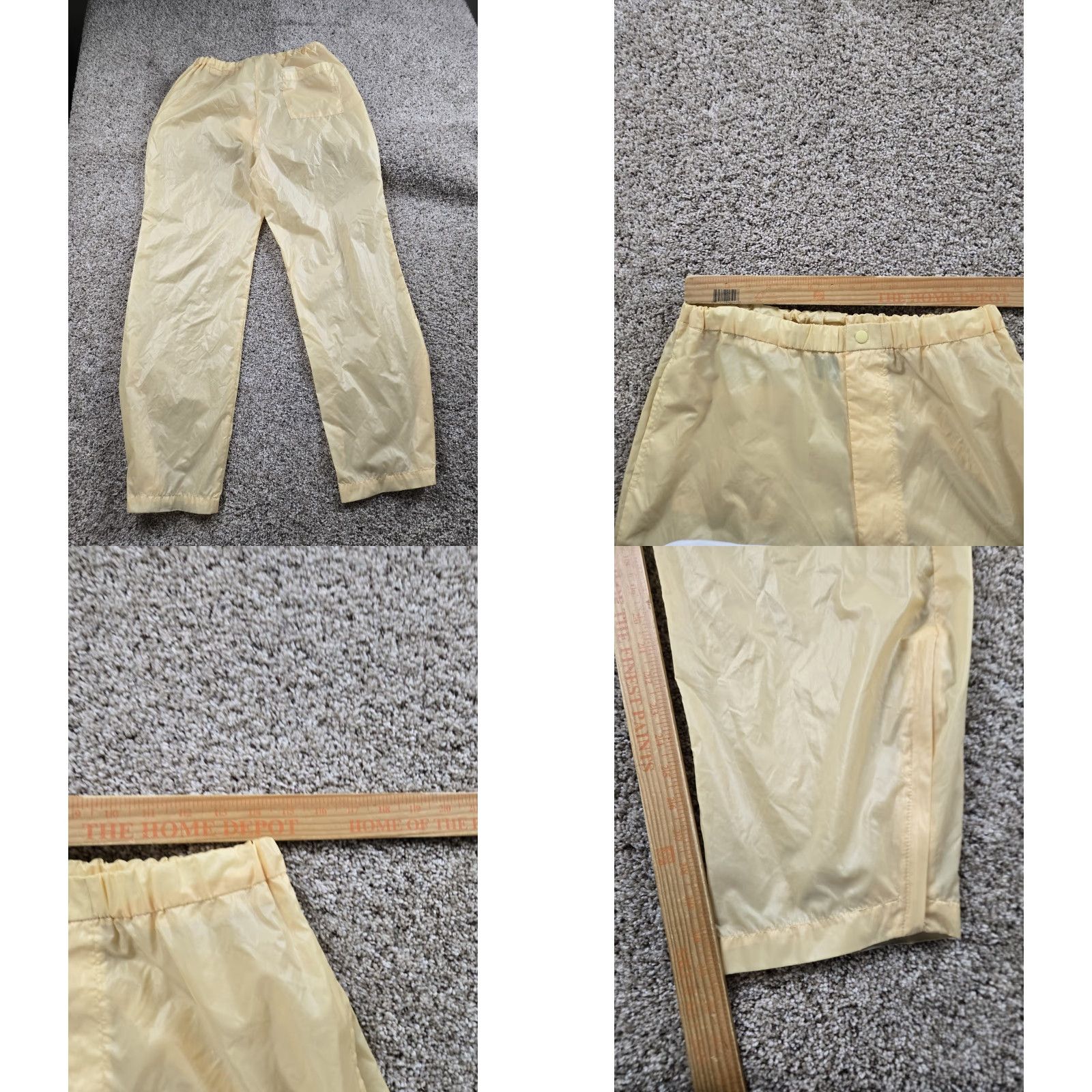 Izod VINTAGE Izod Track Suit Mens Medium Yellow Nylon 2 Piece Sweatshirt Pants 90s Lightweight Size 40R - 10 Thumbnail