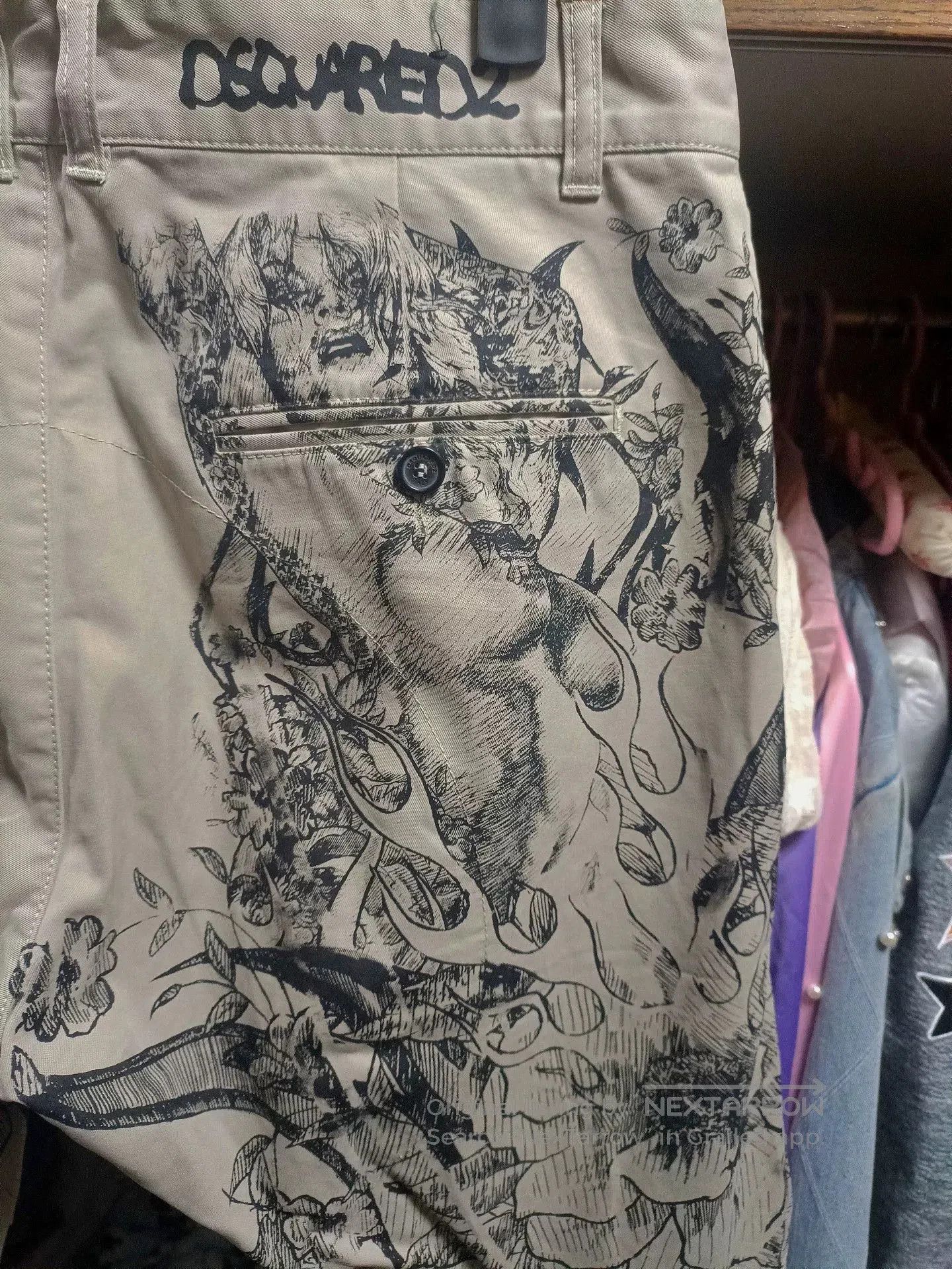 Dsquared2 Dsquared2 Ink Graffiti Cargo Pants. Size US 30 / EU 46 - 7 Thumbnail
