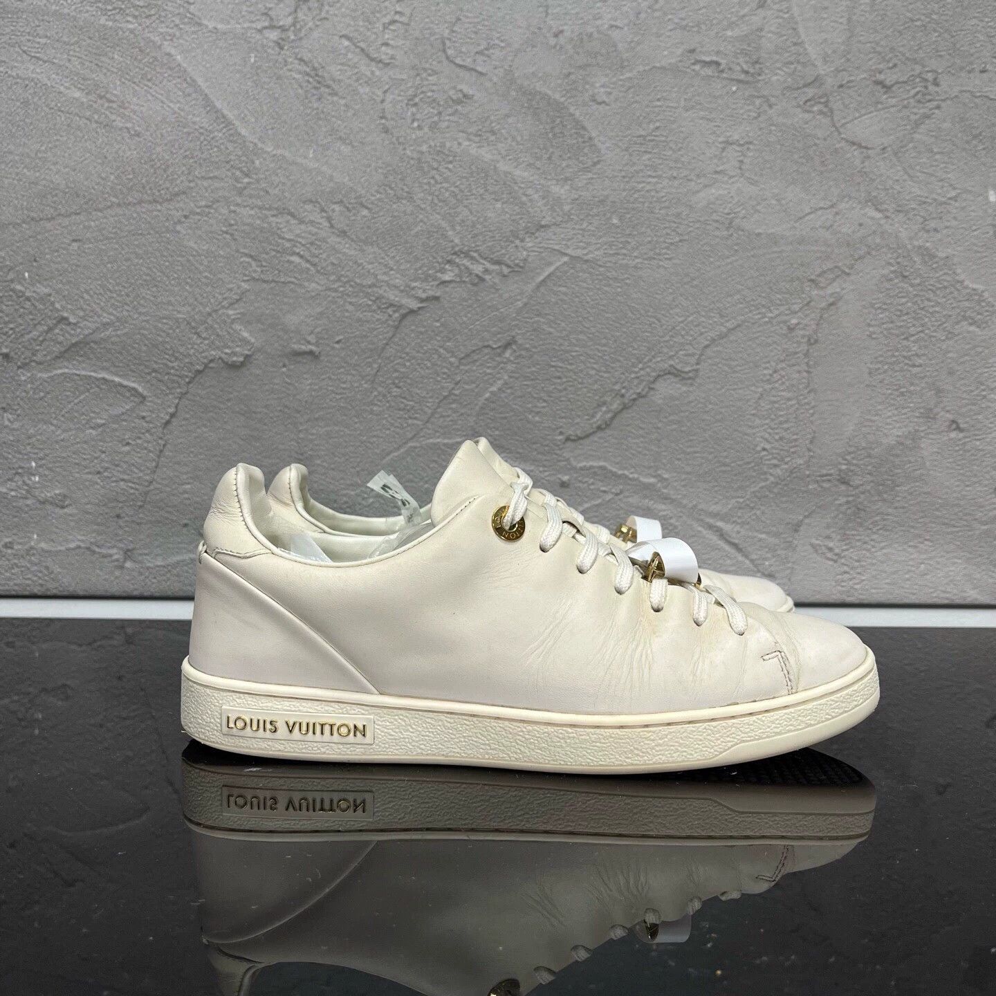 Louis Vuitton LV metallic buckle white sneakers EUR 36 95 New Size US 5 / IT 35 - 4 Thumbnail