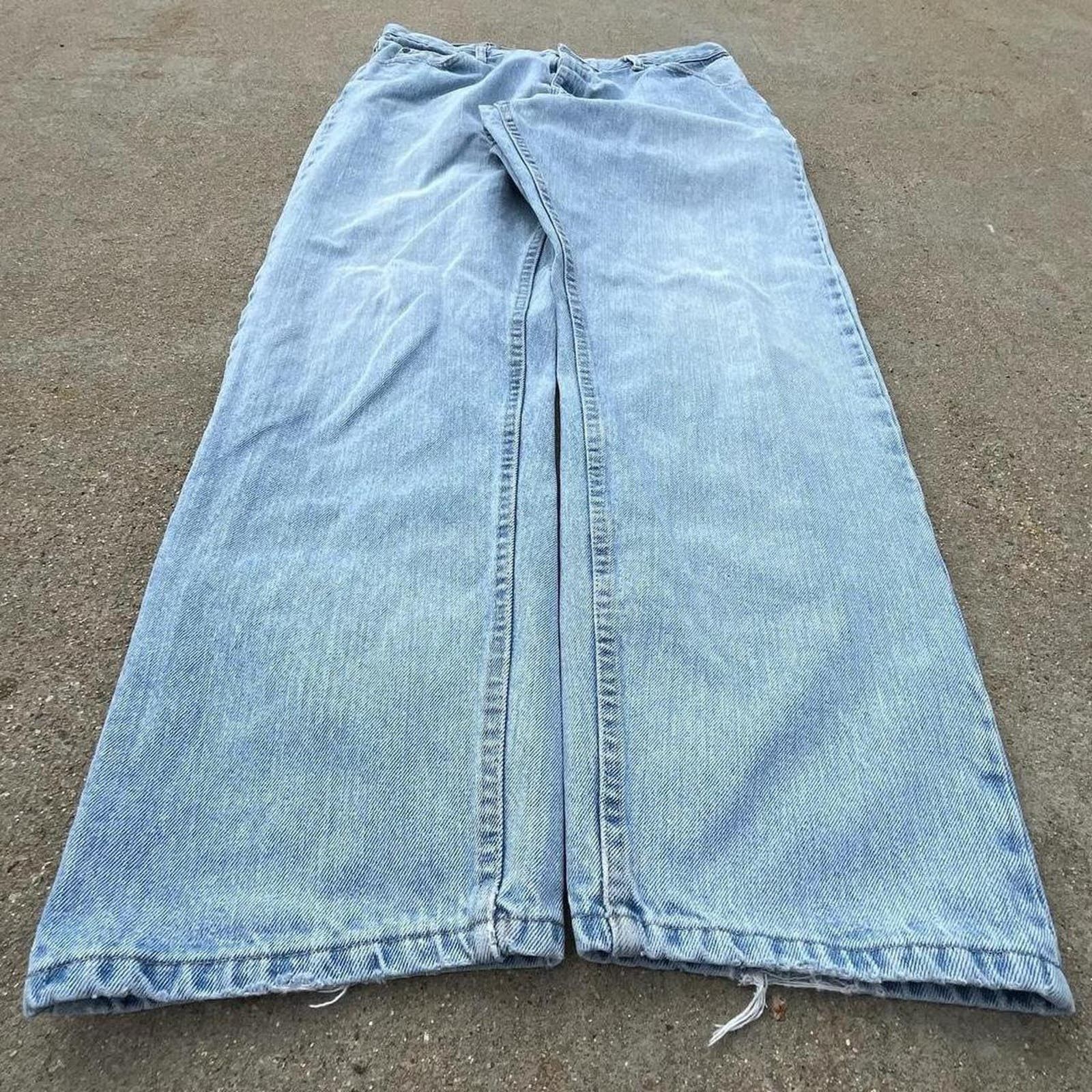 Wrangler vintage 2000s baggy wide leg lightwash wrangler jeans | Grailed