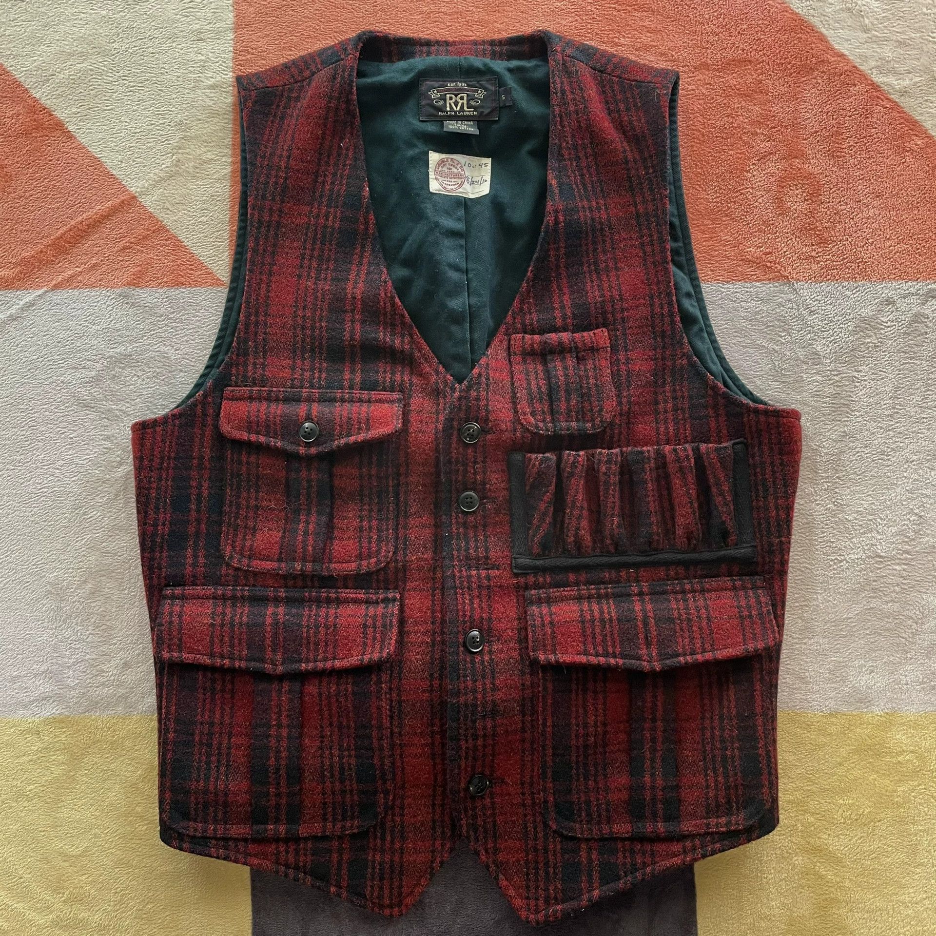 RRL Ralph Lauren RRL Ralph Lauren Limited Hunting Vest Size US S / EU 44-46 / 1 - 1 Thumbnail