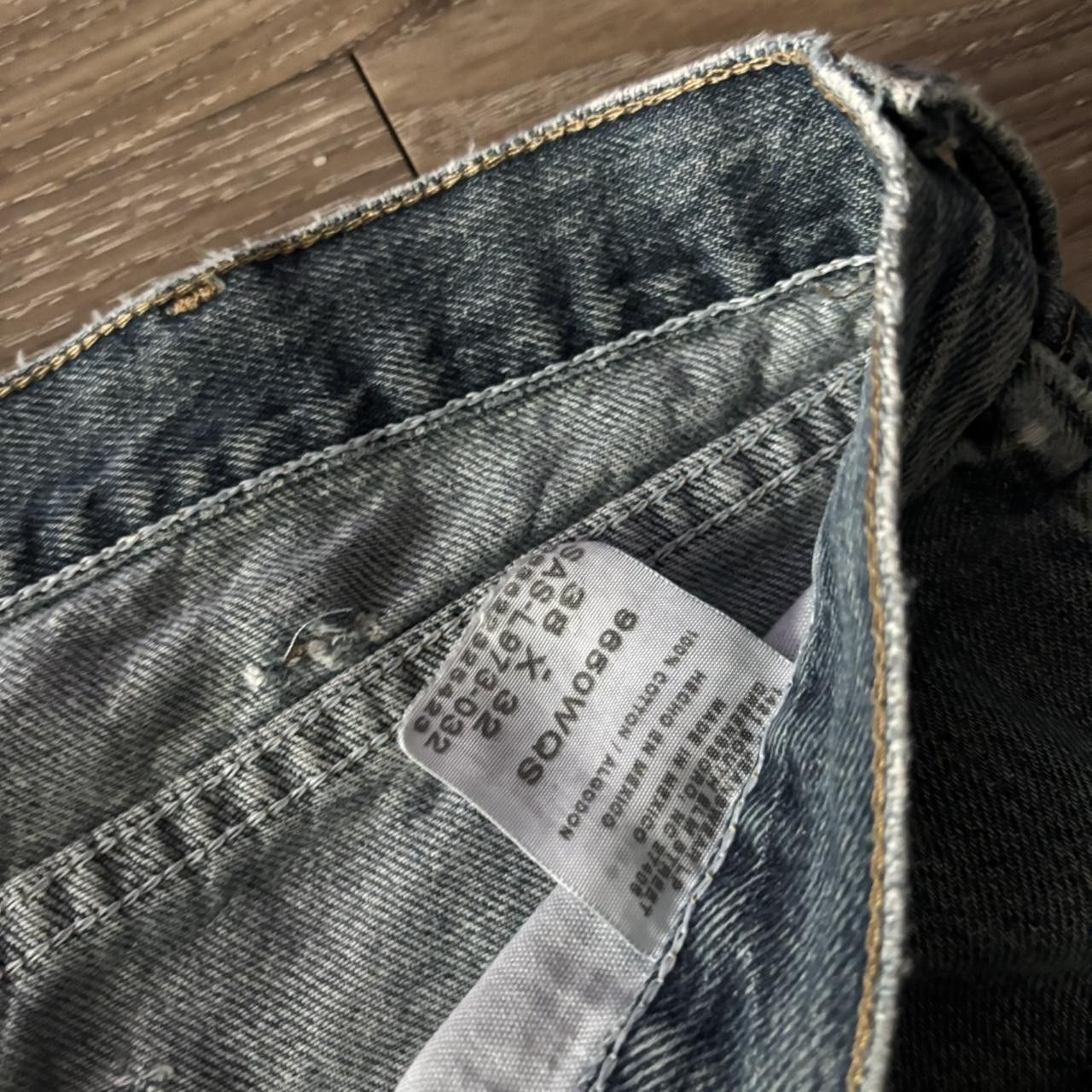 Vintage Crazy Vintage Y2K/2000s Grunge Dark Wash Distressed Denim Jeans! 38x32 Size US 38 / EU 54 - 8 Thumbnail