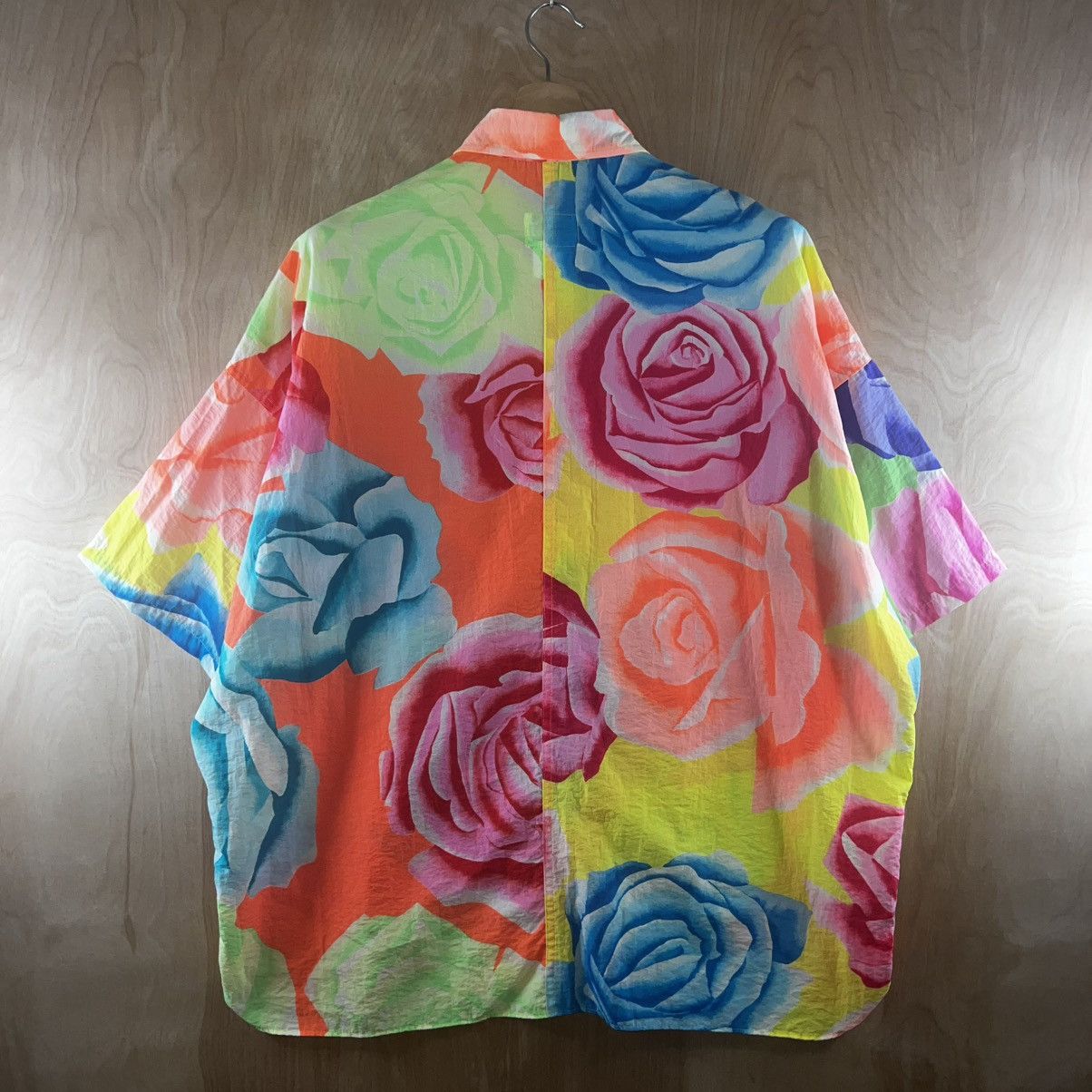 Jams World VINTAGE JAMS WORLD USA SURF LINE NEON ROSES NYLON CAMP SHIRT Size US XXL / EU 58 / 5 - 8 Thumbnail