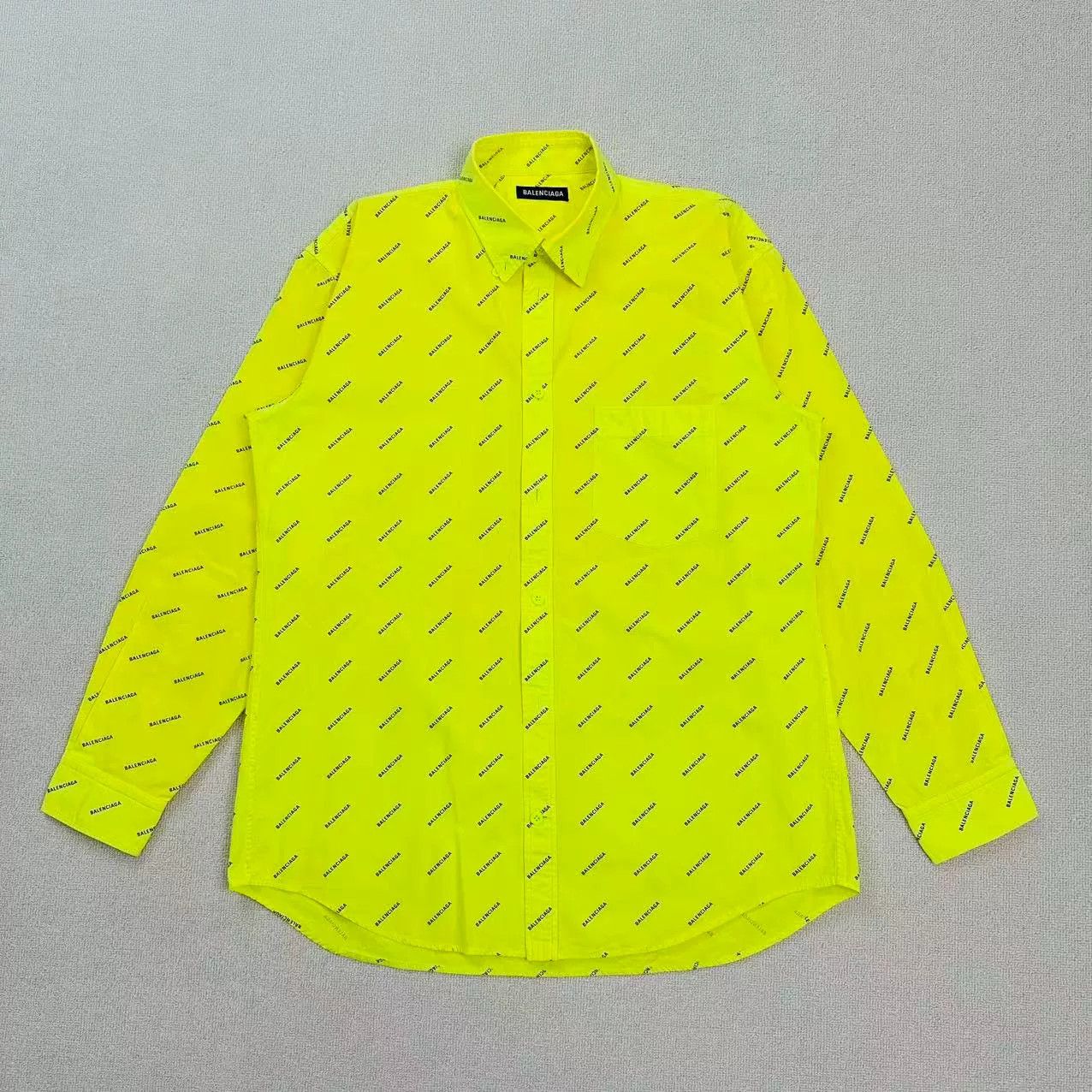 Balenciaga balenciaga logo long sleeve shirt in yellow Size US S / EU 44-46 / 1 - 1 Preview
