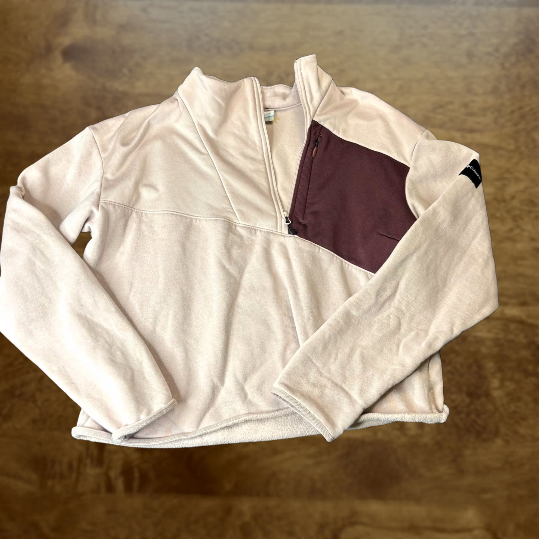 Vintage Columbia Jacket Womens Large Beige Fleece Half Zip Chest Pocket Outdoor Casual Size L / US 10 / IT 46 - 1 Thumbnail