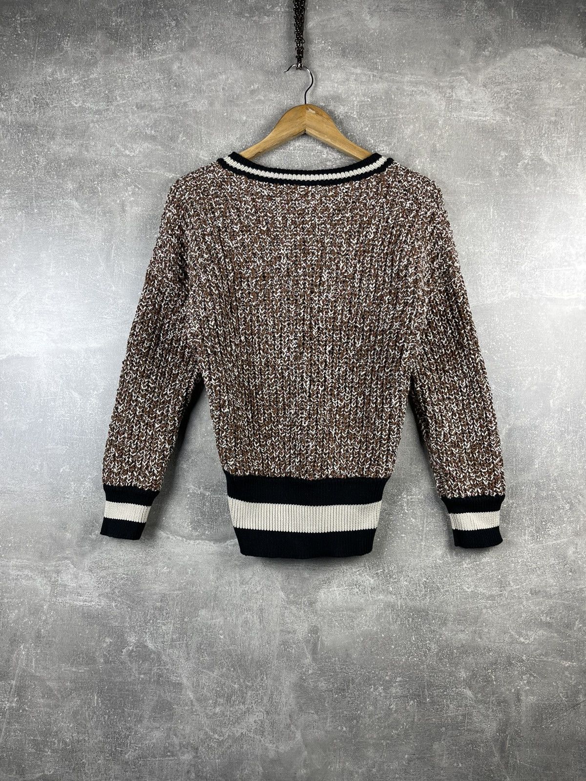 Brunello Cucinelli Brunello Cucinelli for Humanity Cotton/Wool V Neck Sweater Size M / US 6-8 / IT 42-44 - 6 Thumbnail