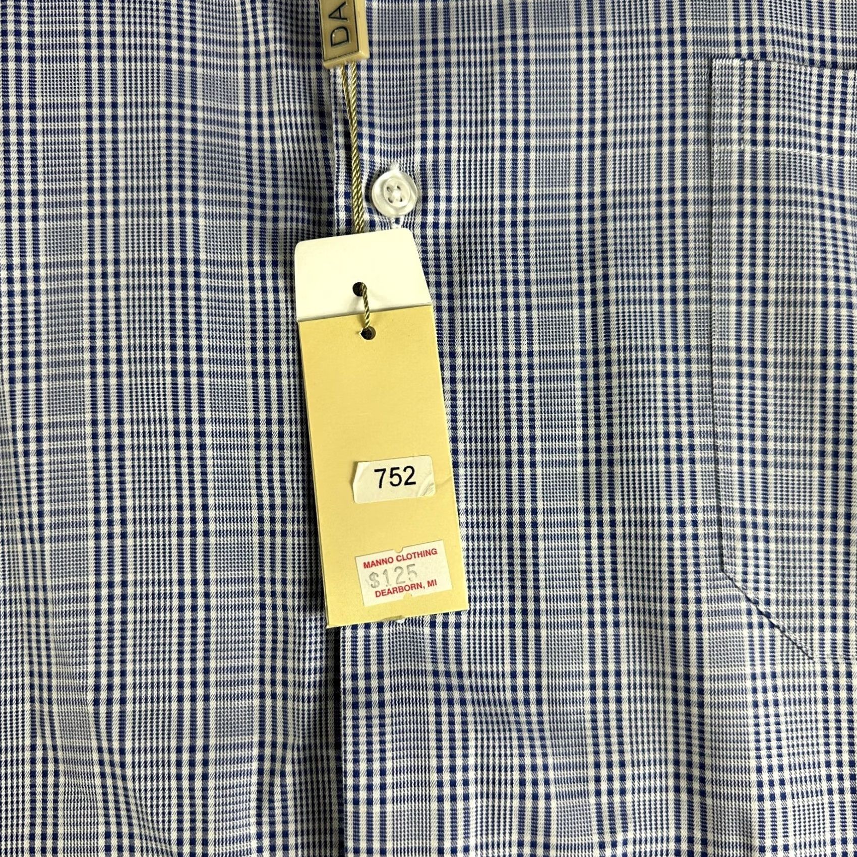 Vintage VINTAGE David Alexander Shirt Mens 18 Blue Plaid Cotton Long Sleeve Classic Fit Easy Care NEW Size US XXL / EU 58 / 5 - 4 Thumbnail